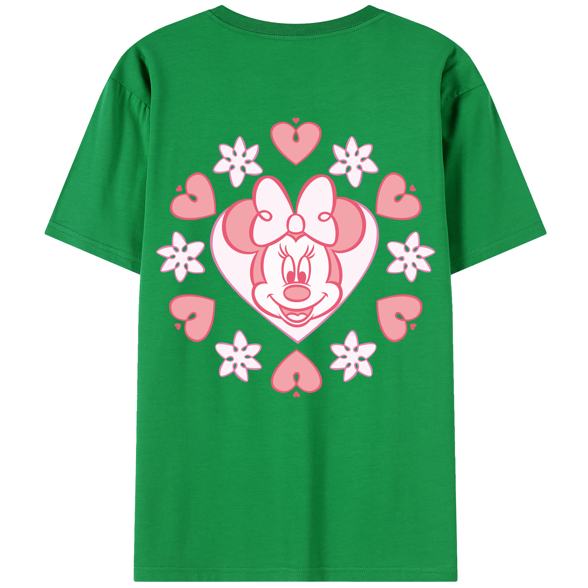 （画像用） ミッキーマウス Mickey Mouse レディース半袖Tシャツ(バックプリント)