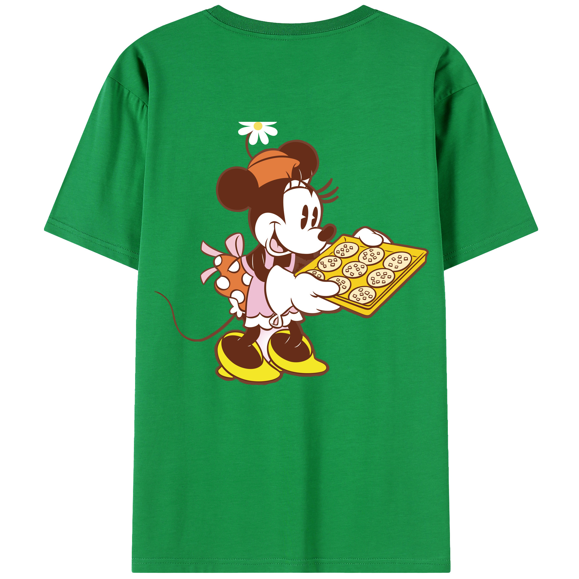 （画像用） ミッキーマウス Mickey Mouse レディース半袖Tシャツ(バックプリント)