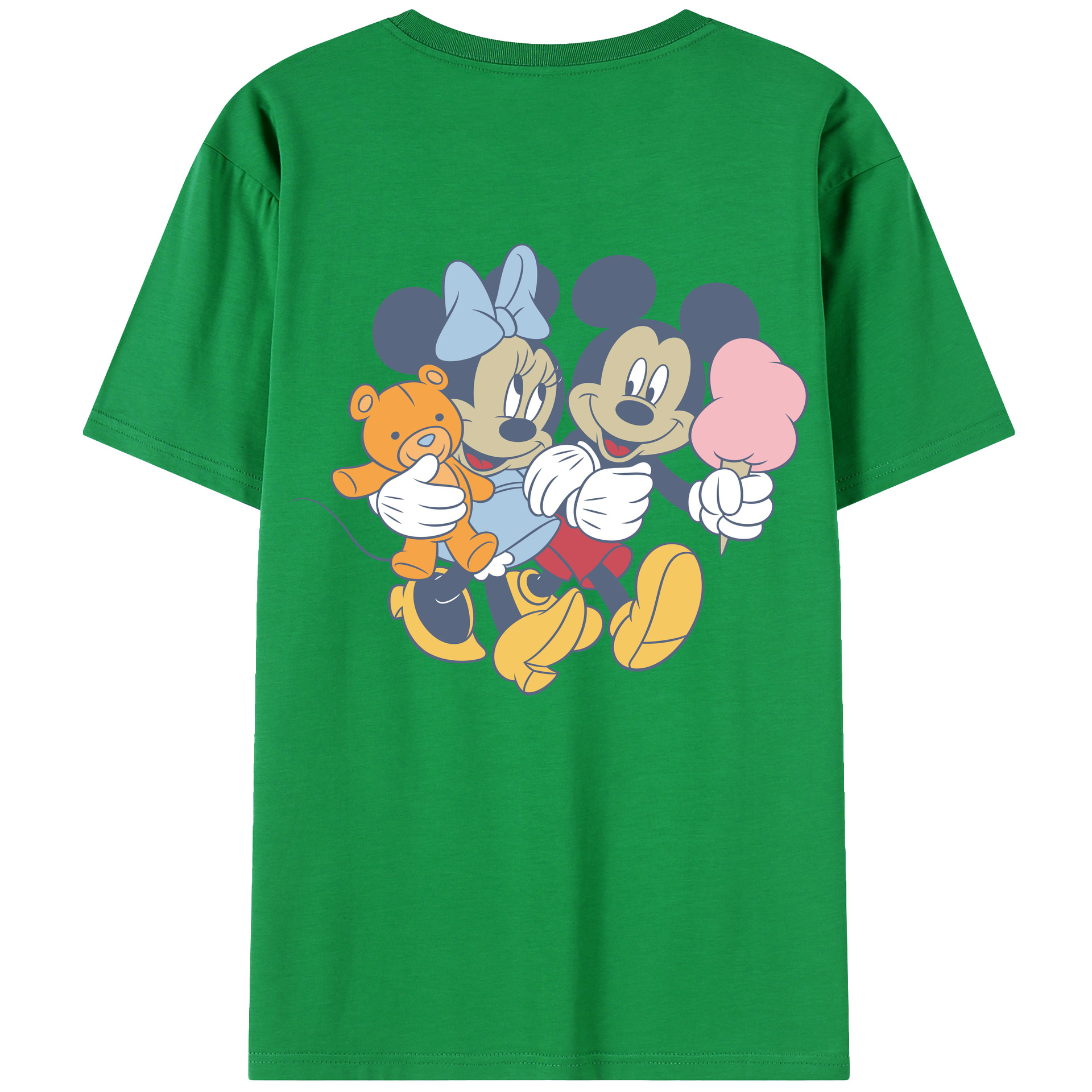 （画像用） ミッキーマウス Mickey Mouse レディース半袖Tシャツ(バックプリント)