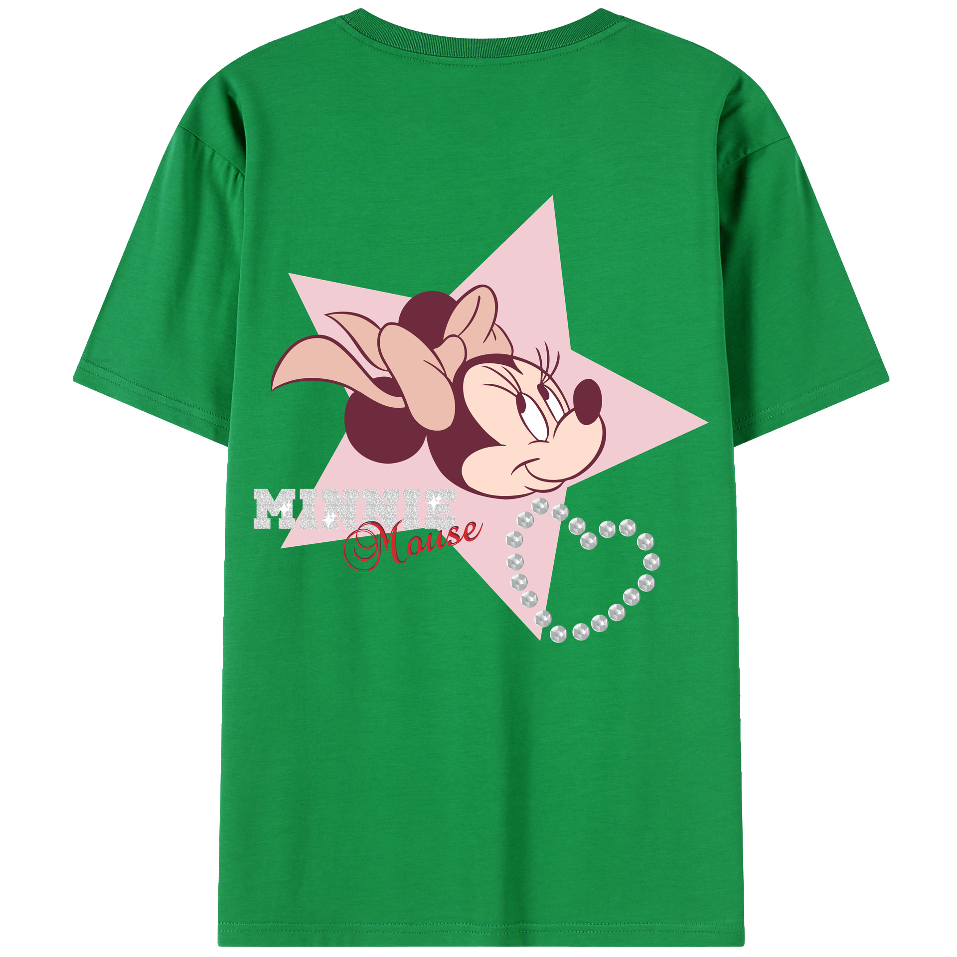 （画像用） ミッキーマウス Mickey Mouse レディース半袖Tシャツ(バックプリント)