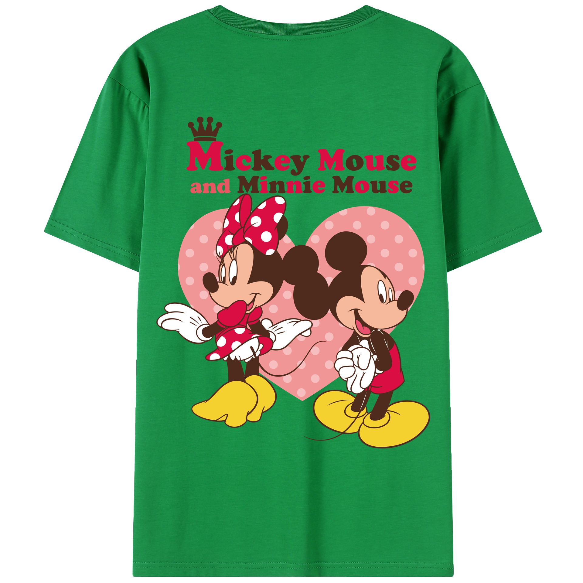 （画像用） ミッキーマウス Mickey Mouse レディース半袖Tシャツ(バックプリント)