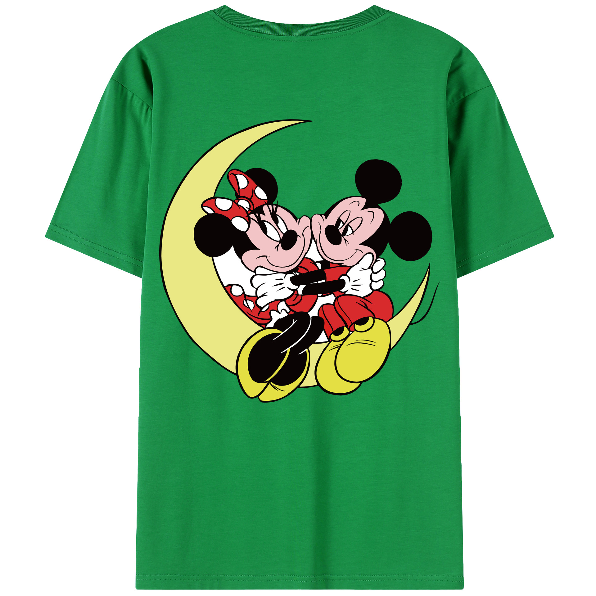 （画像用） ミッキーマウス Mickey Mouse レディース半袖Tシャツ(バックプリント)