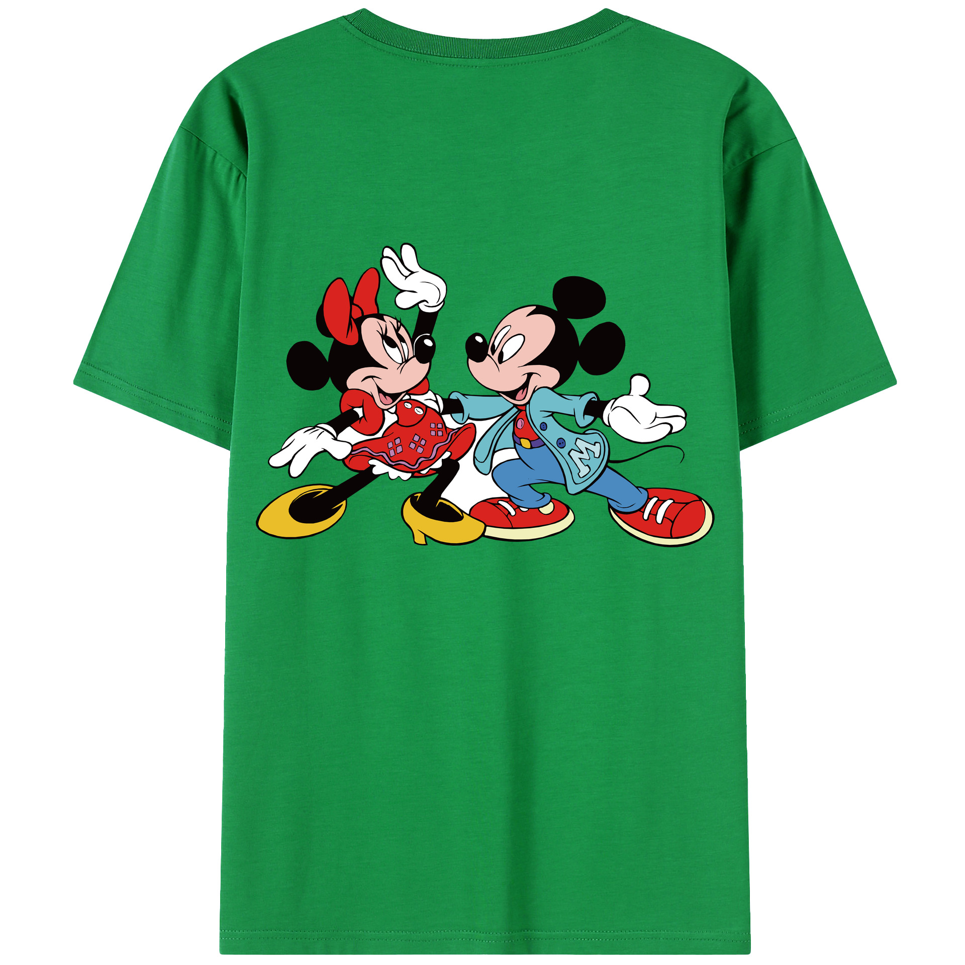 （画像用） ミッキーマウス Mickey Mouse レディース半袖Tシャツ(バックプリント)