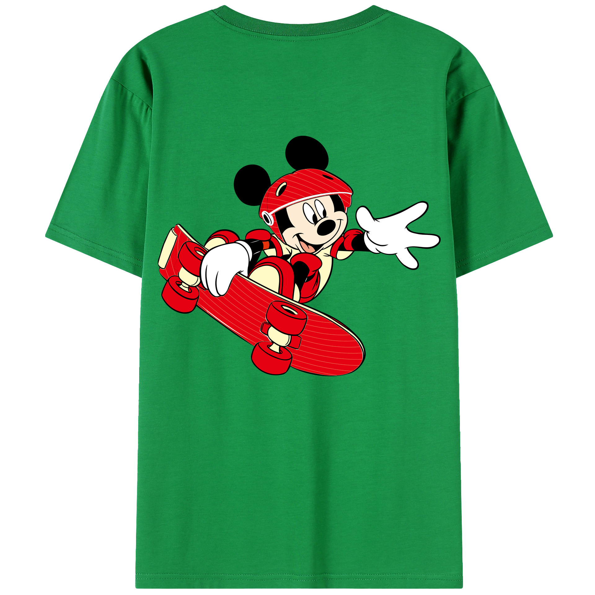 （画像用） ミッキーマウス Mickey Mouse レディース半袖Tシャツ(バックプリント)