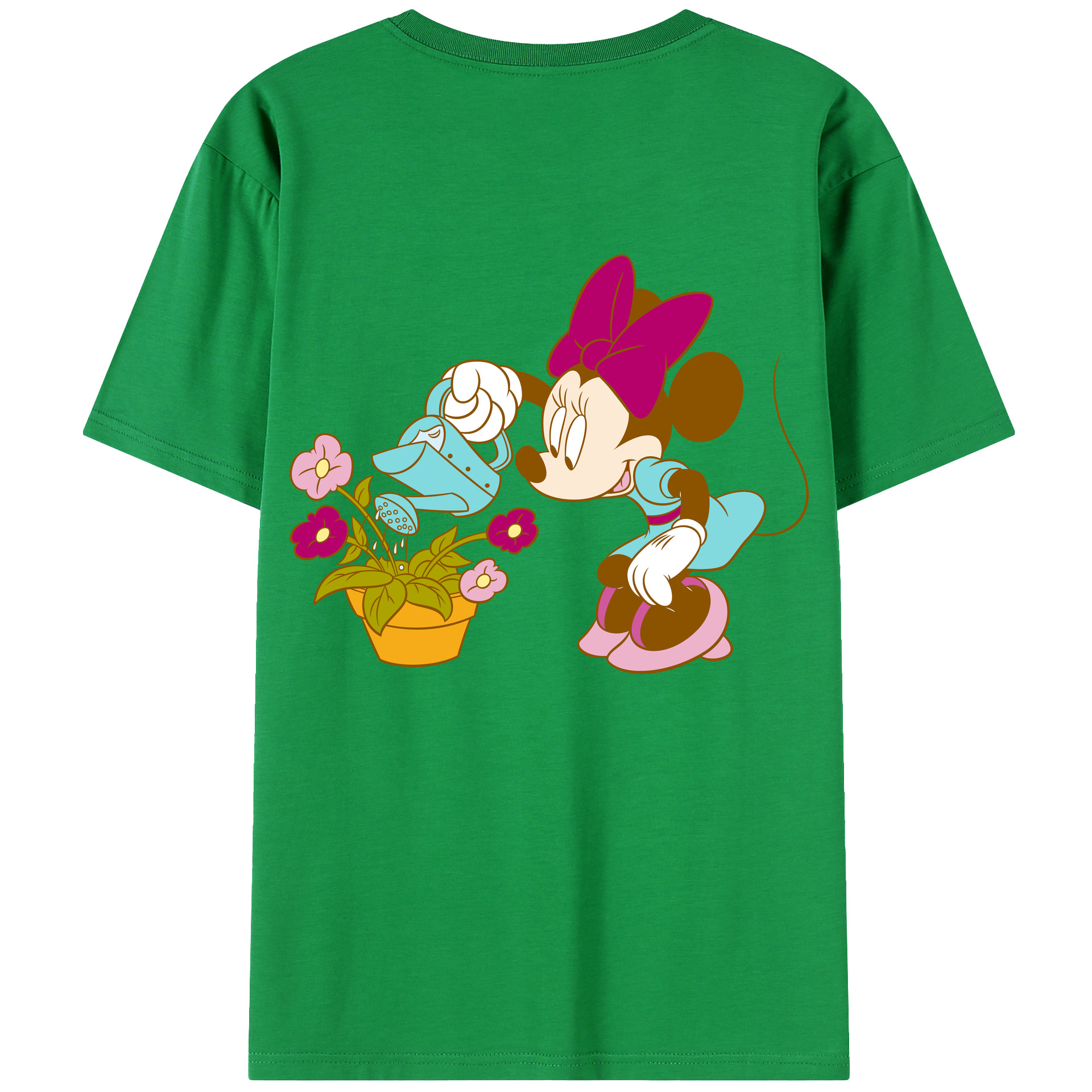 （画像用） ミッキーマウス Mickey Mouse レディース半袖Tシャツ(バックプリント)