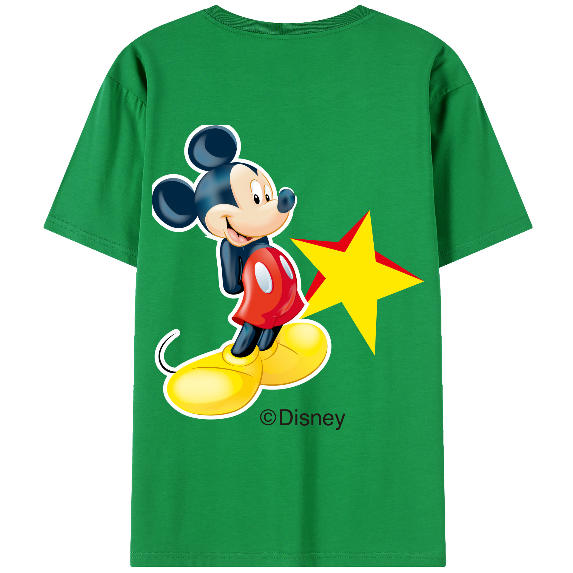 （画像用） ミッキーマウス Mickey Mouse レディース半袖Tシャツ(バックプリント)