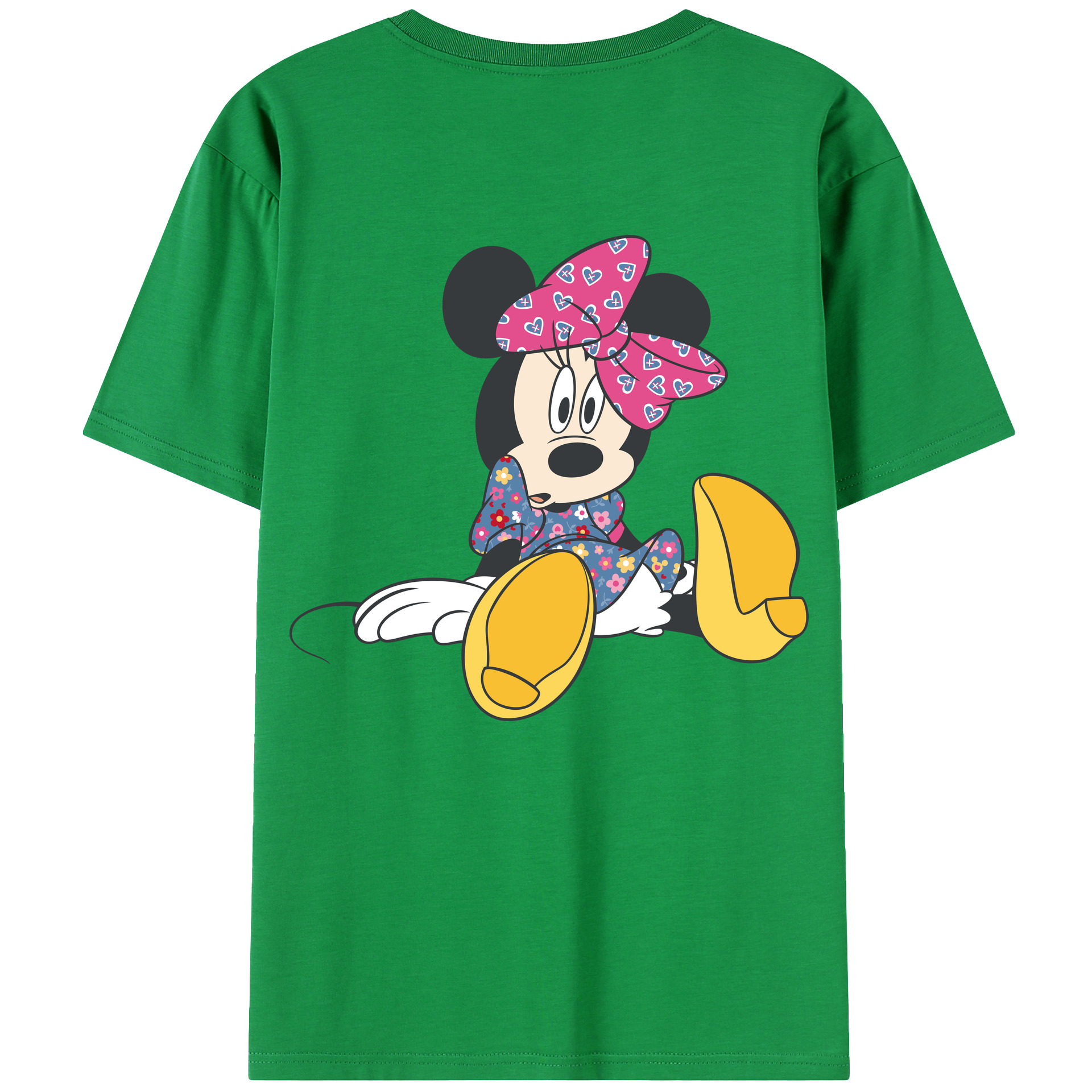 （画像用） ミッキーマウス Mickey Mouse レディース半袖Tシャツ(バックプリント)