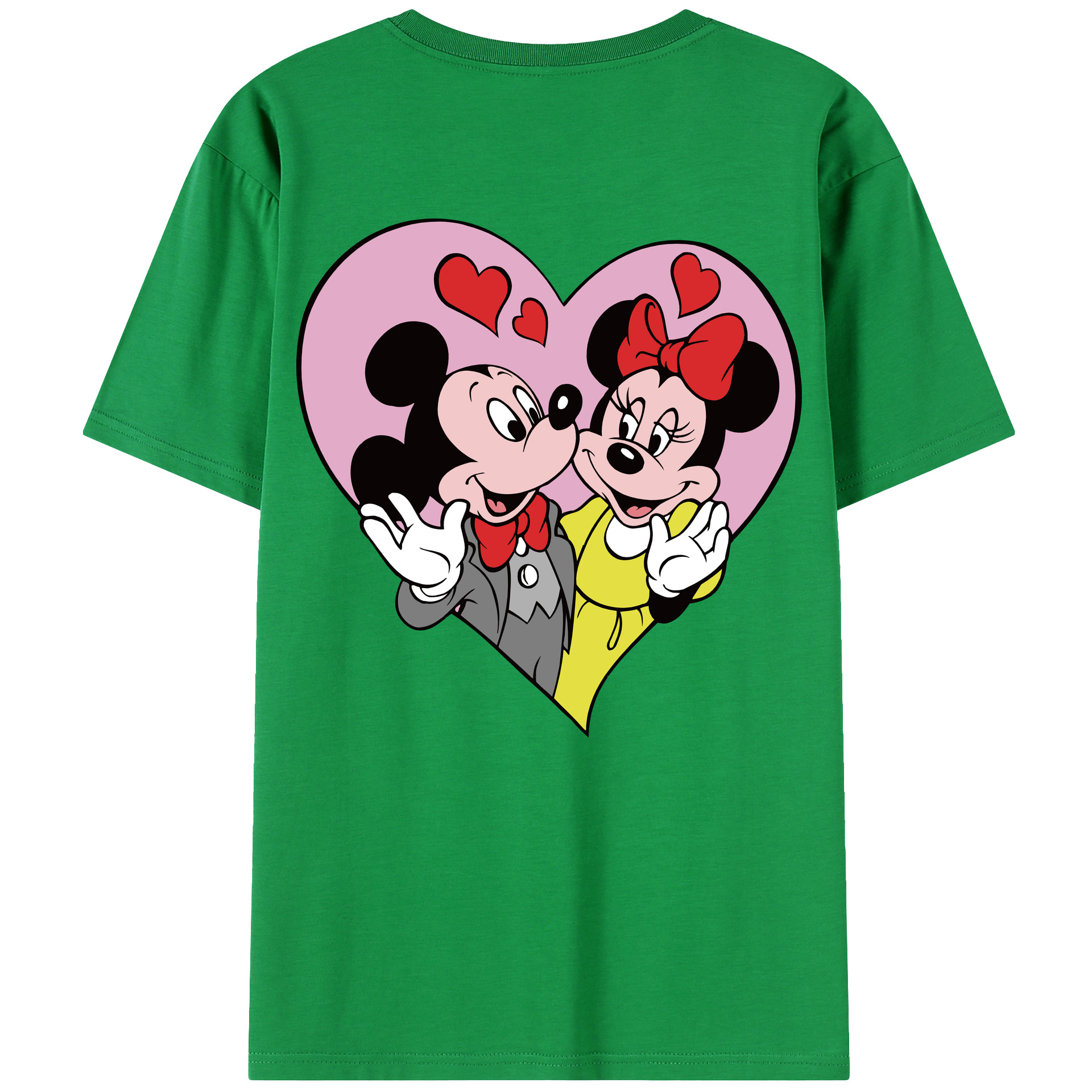 （画像用） ミッキーマウス Mickey Mouse レディース半袖Tシャツ(バックプリント)