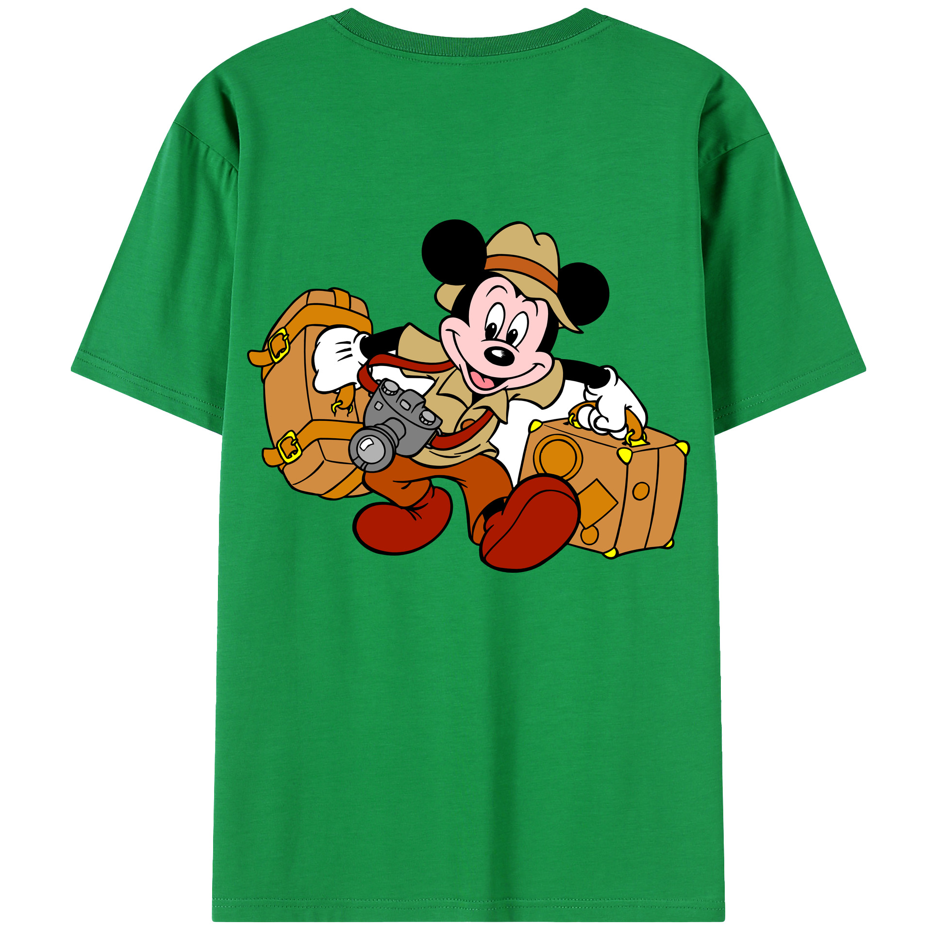 （画像用） ミッキーマウス Mickey Mouse レディース半袖Tシャツ(バックプリント)