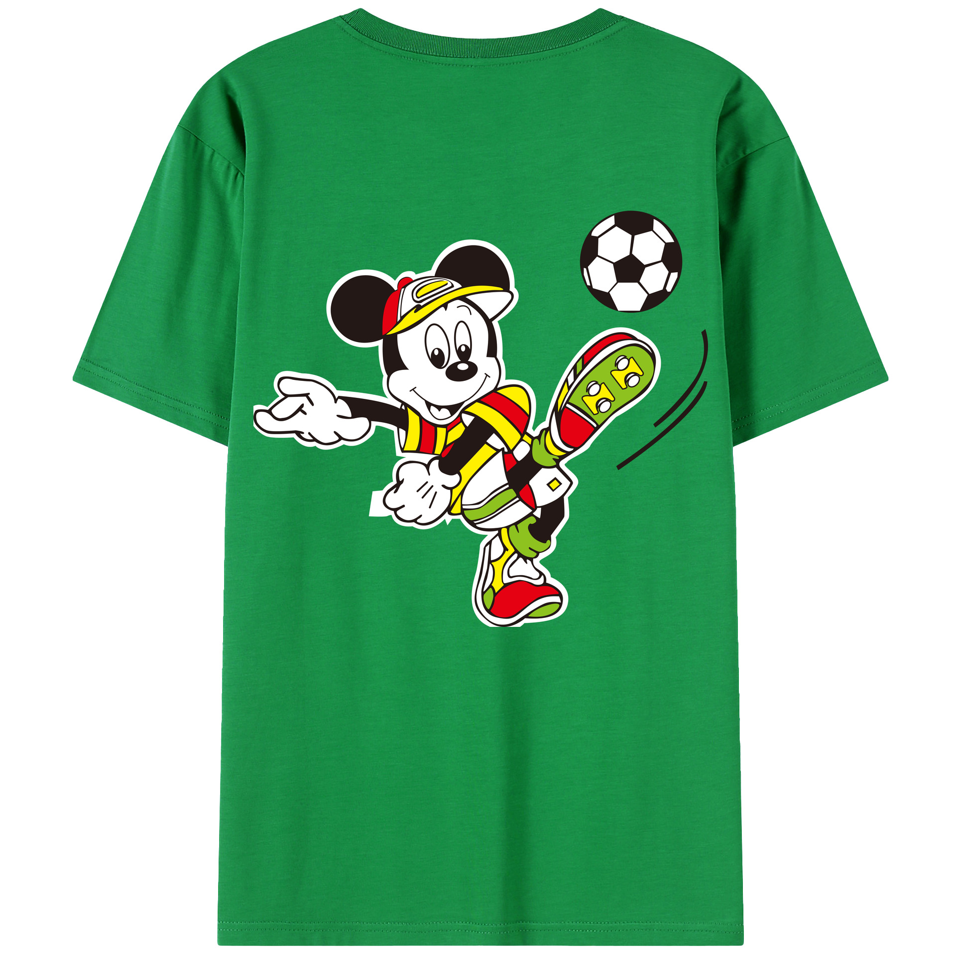 （画像用） ミッキーマウス Mickey Mouse レディース半袖Tシャツ(バックプリント)