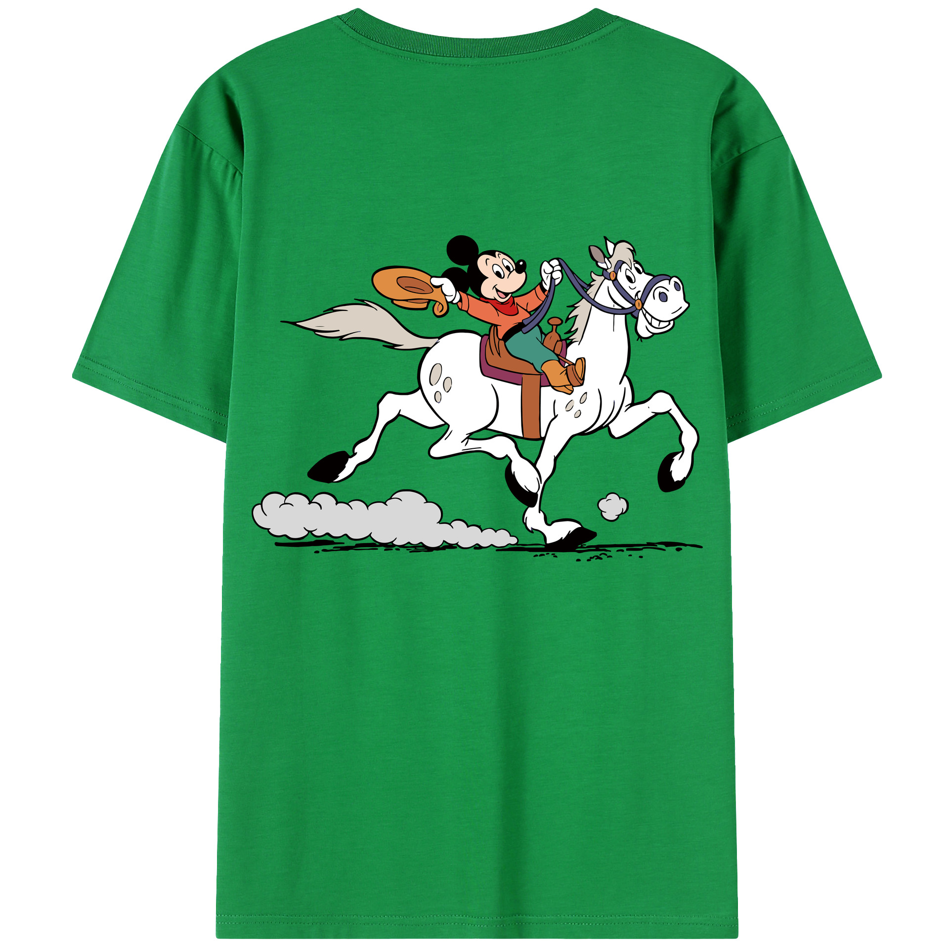 （画像用） ミッキーマウス Mickey Mouse レディース半袖Tシャツ(バックプリント)