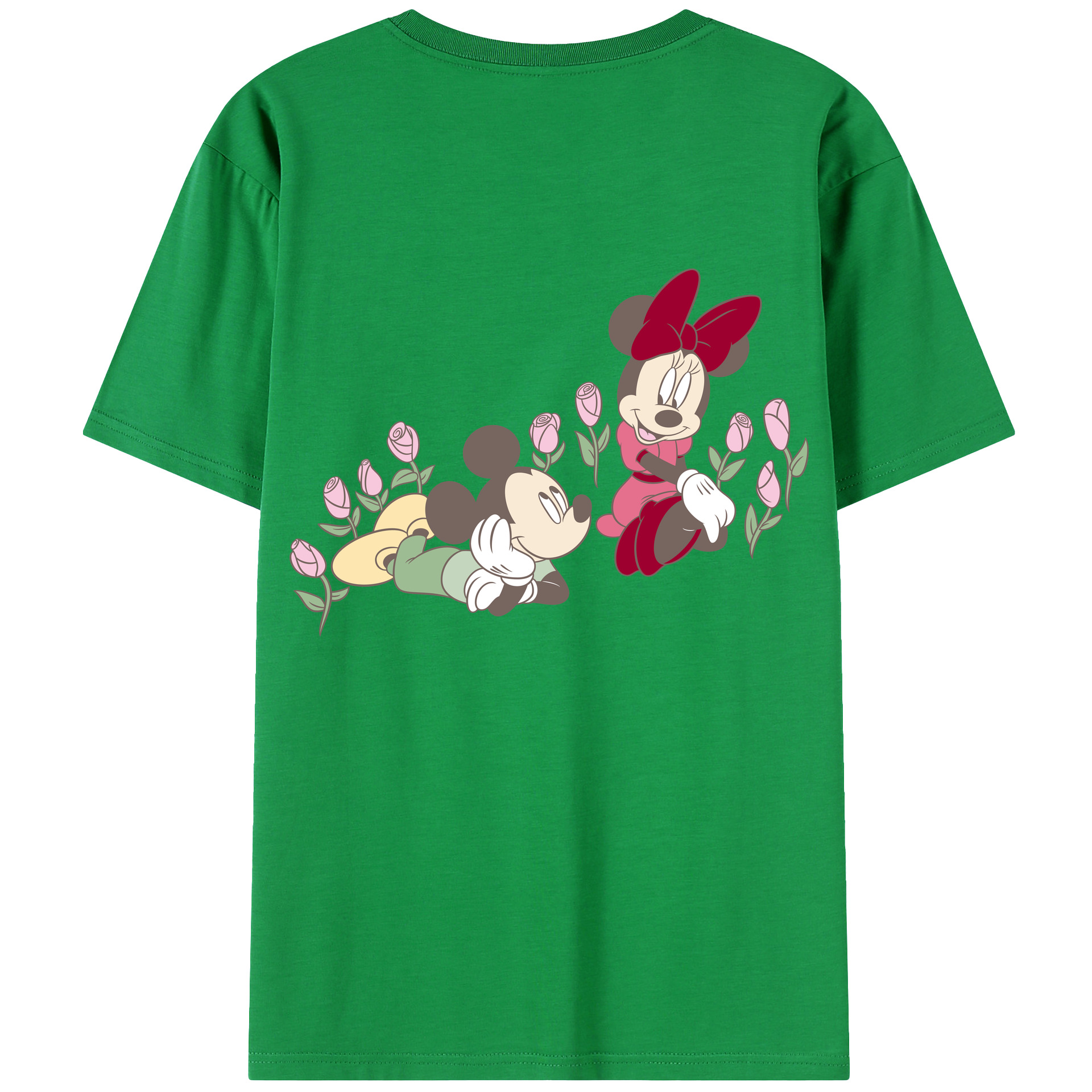 （画像用） ミッキーマウス Mickey Mouse レディース半袖Tシャツ(バックプリント)
