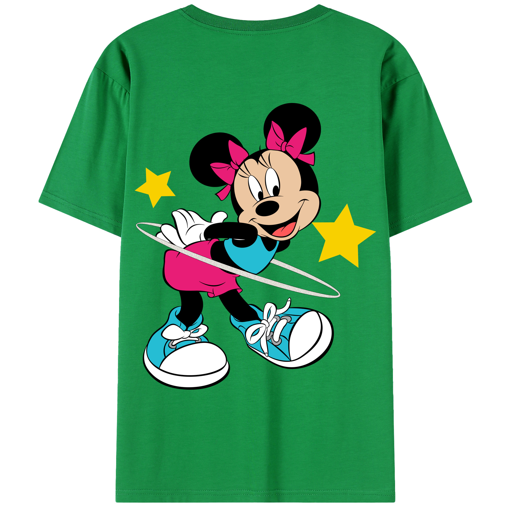 （画像用） ミッキーマウス Mickey Mouse レディース半袖Tシャツ(バックプリント)