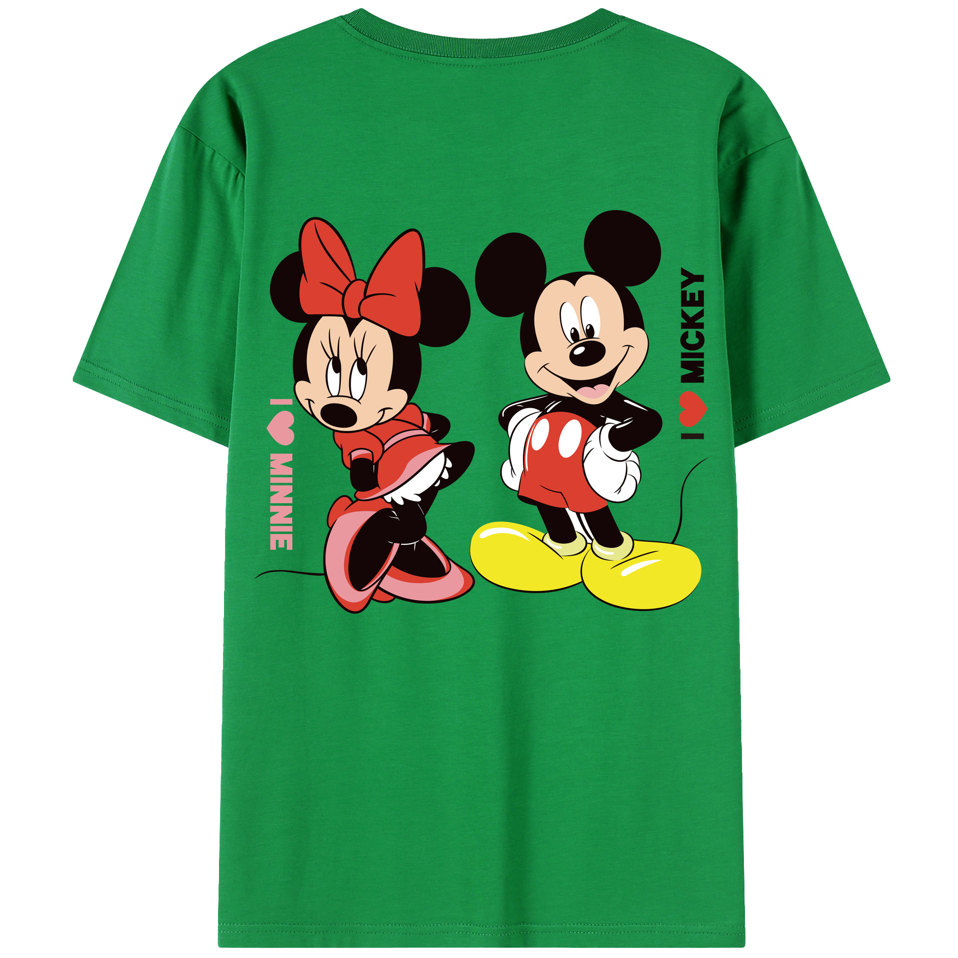 （画像用） ミッキーマウス Mickey Mouse レディース半袖Tシャツ(バックプリント)
