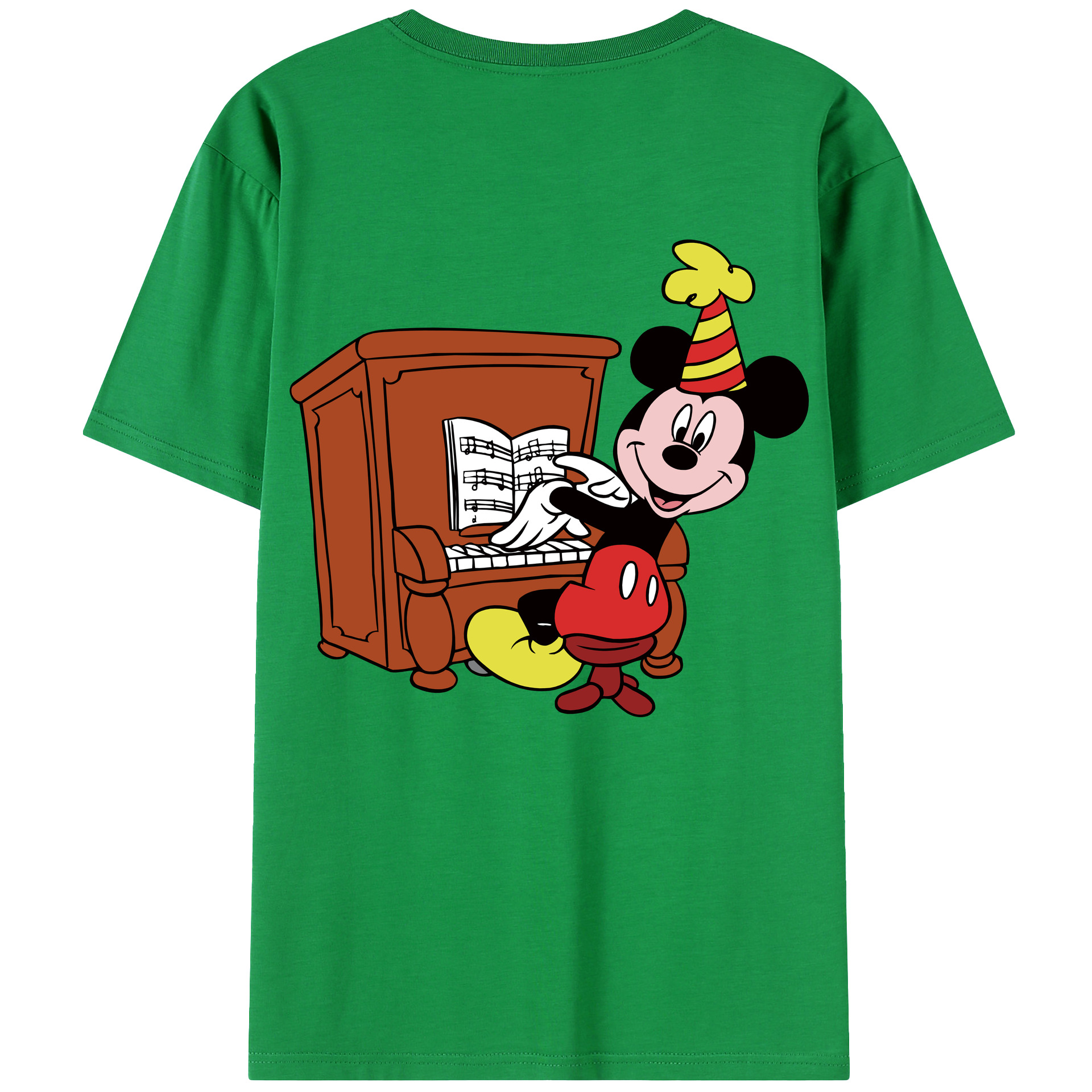 （画像用） ミッキーマウス Mickey Mouse レディース半袖Tシャツ(バックプリント)