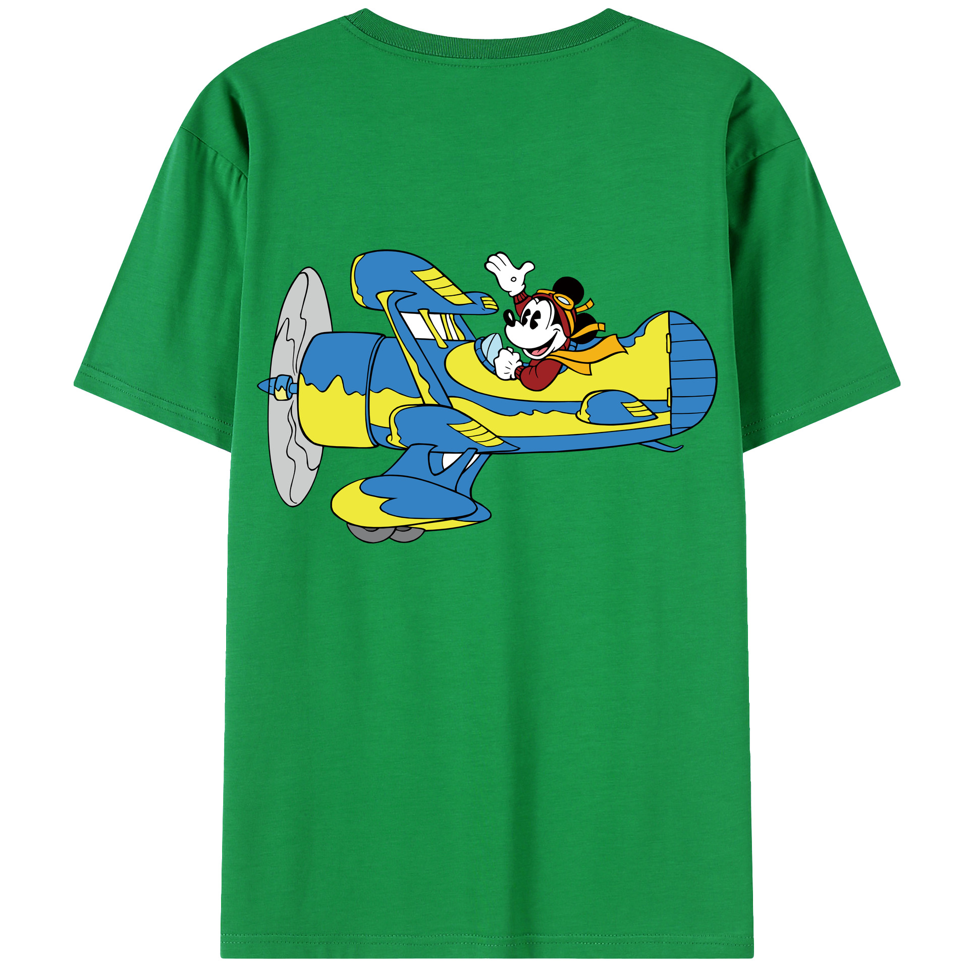 （画像用） ミッキーマウス Mickey Mouse レディース半袖Tシャツ(バックプリント)