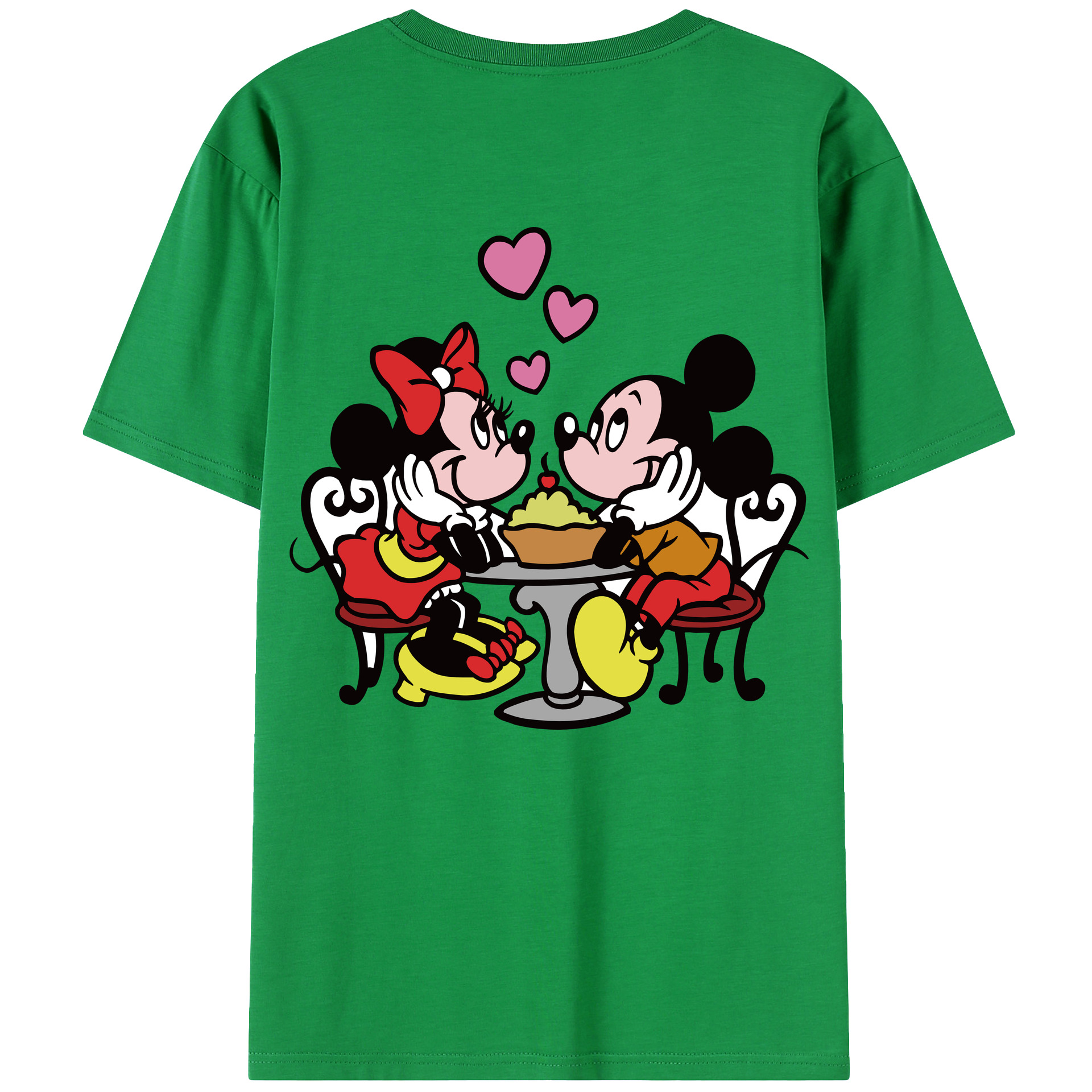 （画像用） ミッキーマウス Mickey Mouse レディース半袖Tシャツ(バックプリント)