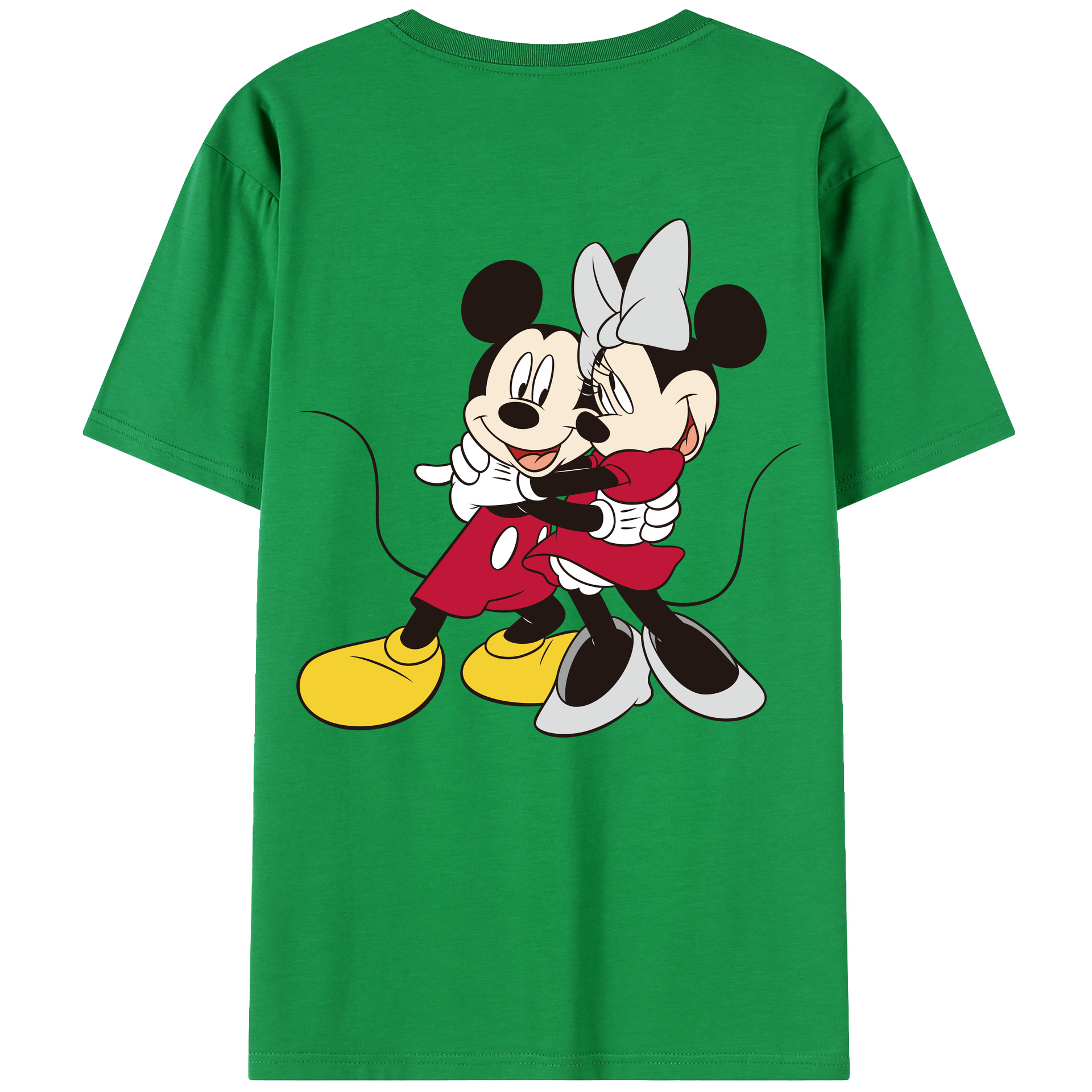 （画像用） ミッキーマウス Mickey Mouse レディース半袖Tシャツ(バックプリント)
