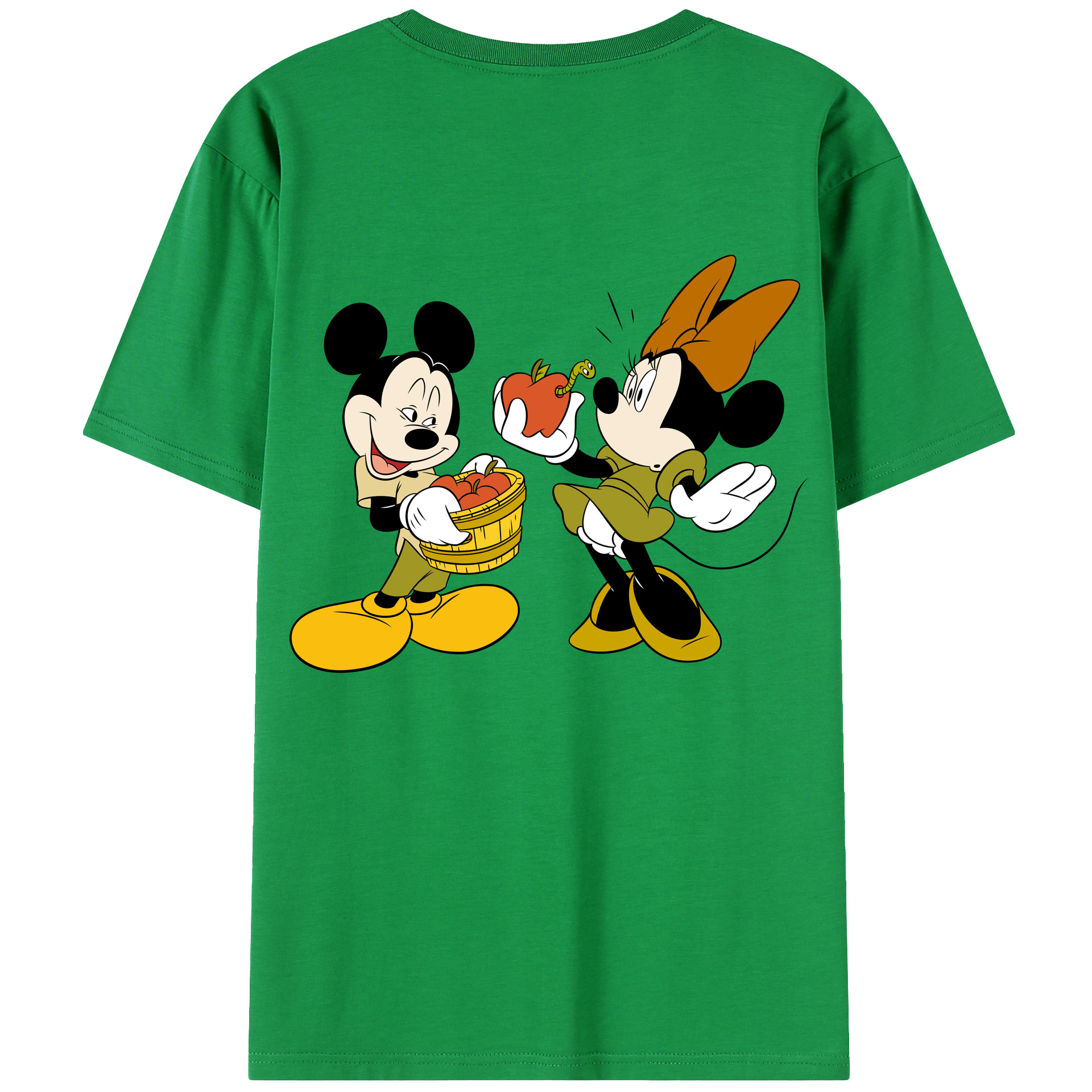 （画像用） ミッキーマウス Mickey Mouse レディース半袖Tシャツ(バックプリント)