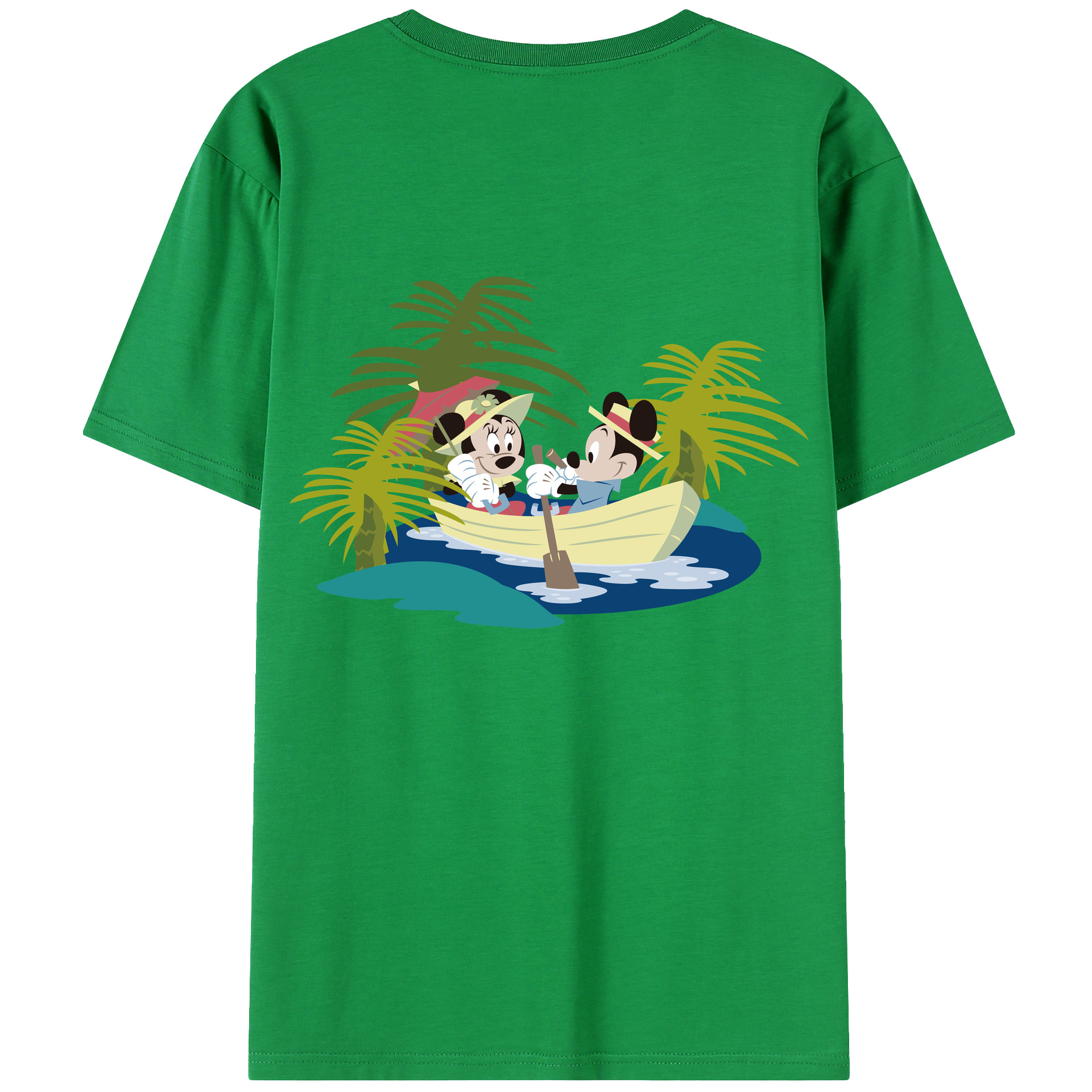 （画像用） ミッキーマウス Mickey Mouse レディース半袖Tシャツ(バックプリント)