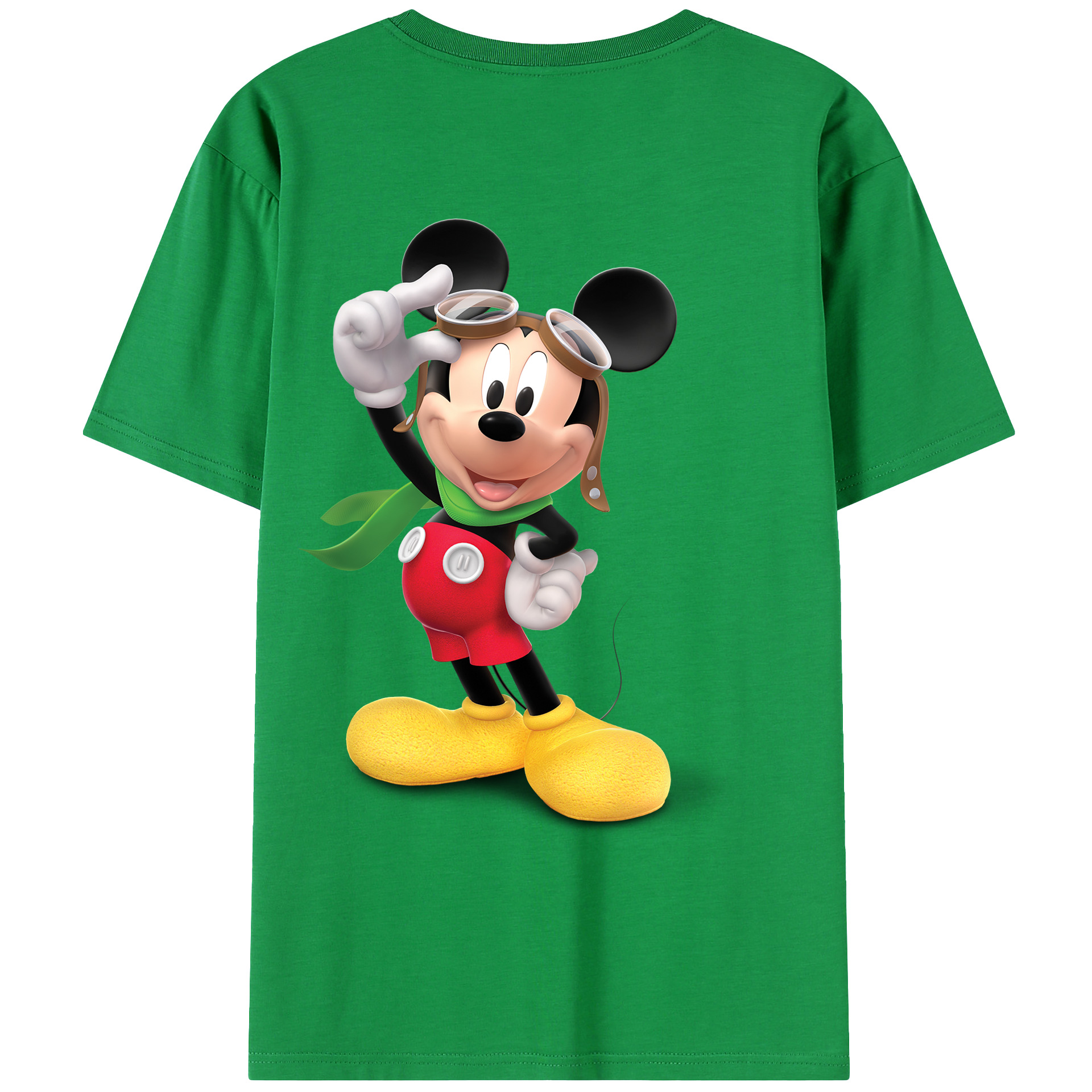 （画像用） ミッキーマウス Mickey Mouse レディース半袖Tシャツ(バックプリント)