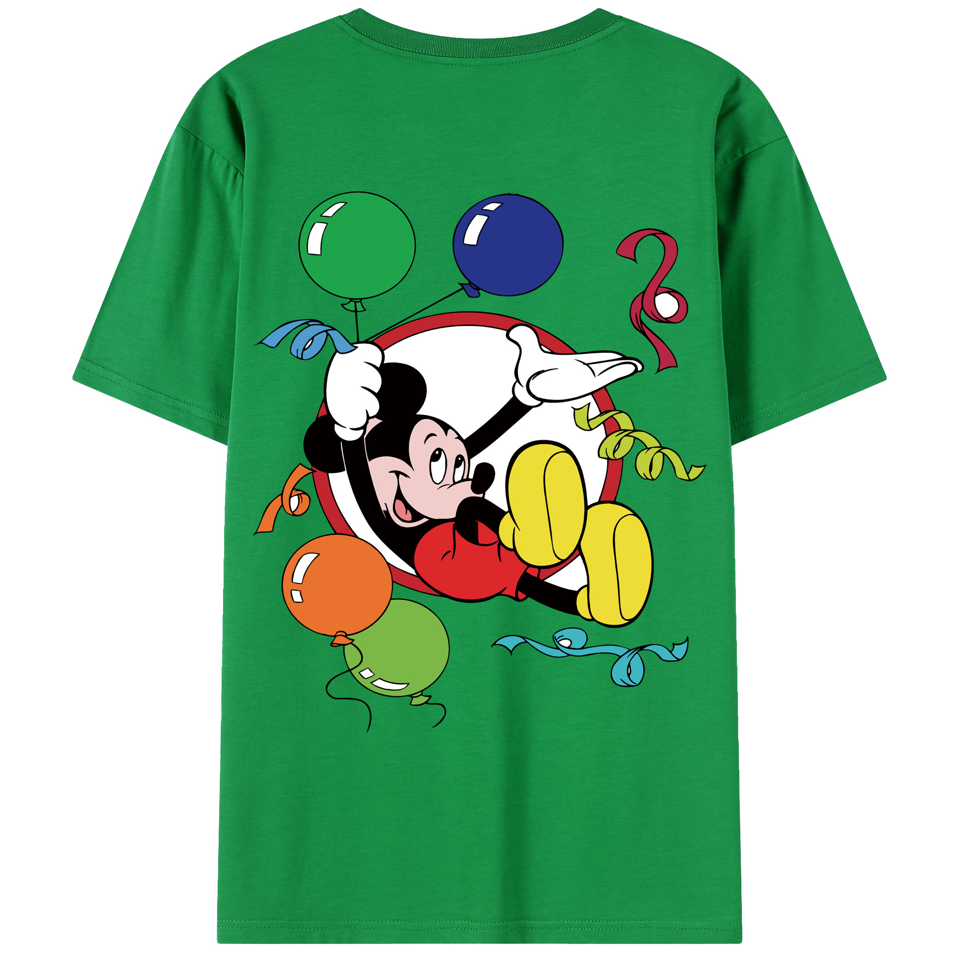 （画像用） ミッキーマウス Mickey Mouse レディース半袖Tシャツ(バックプリント)
