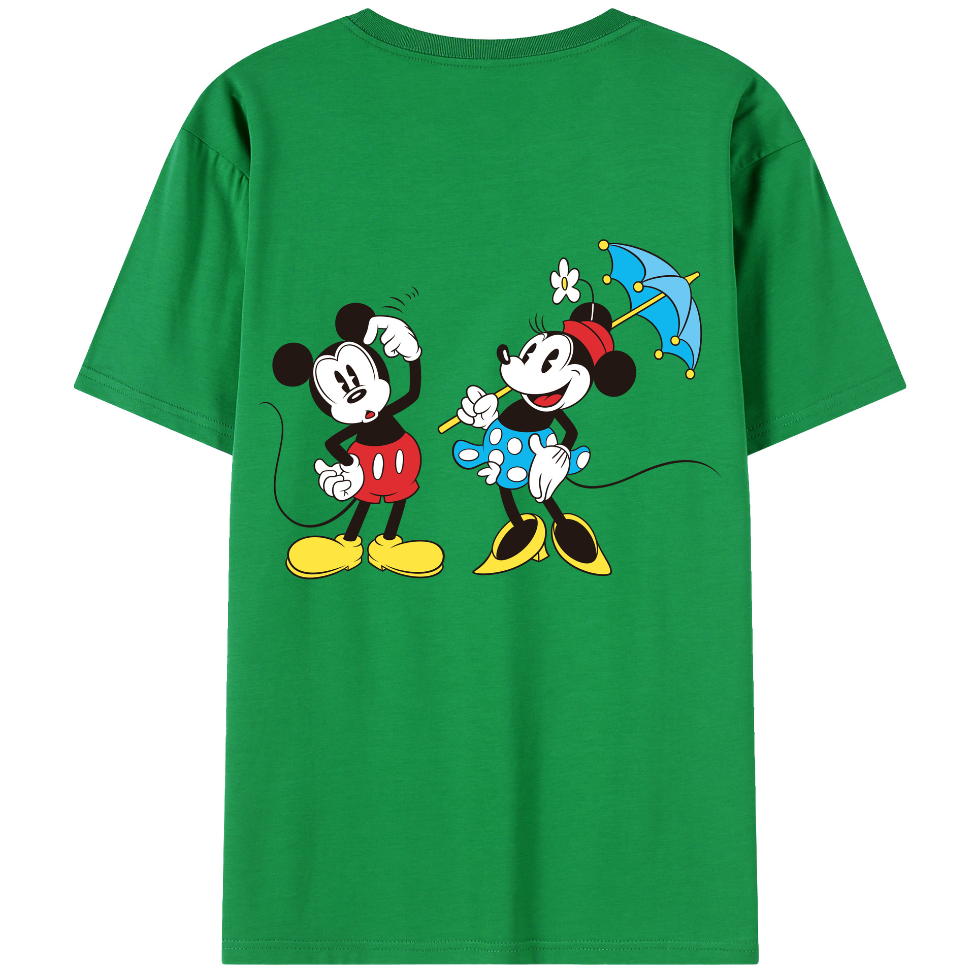 （画像用） ミッキーマウス Mickey Mouse レディース半袖Tシャツ(バックプリント)