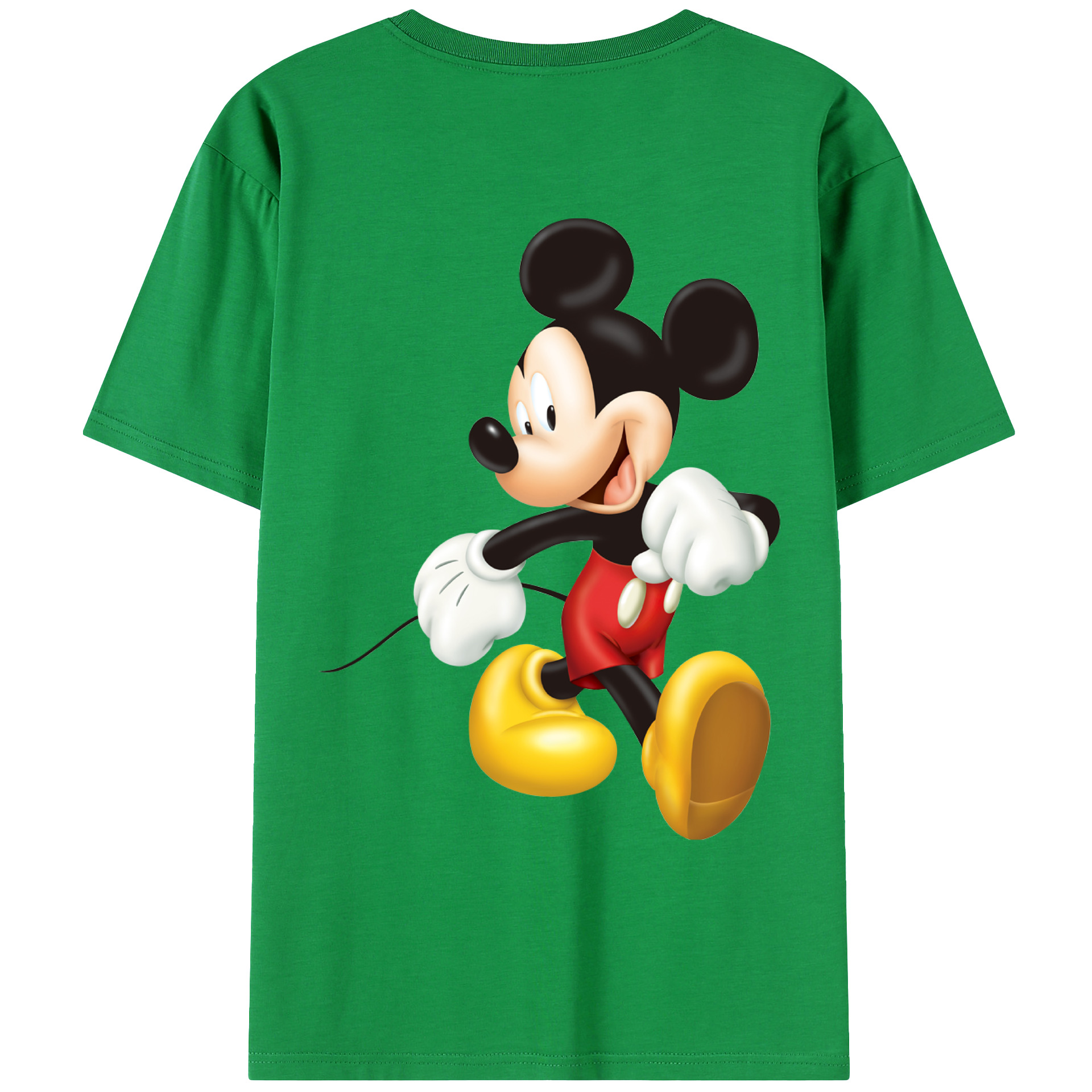 （画像用） ミッキーマウス Mickey Mouse レディース半袖Tシャツ(バックプリント)