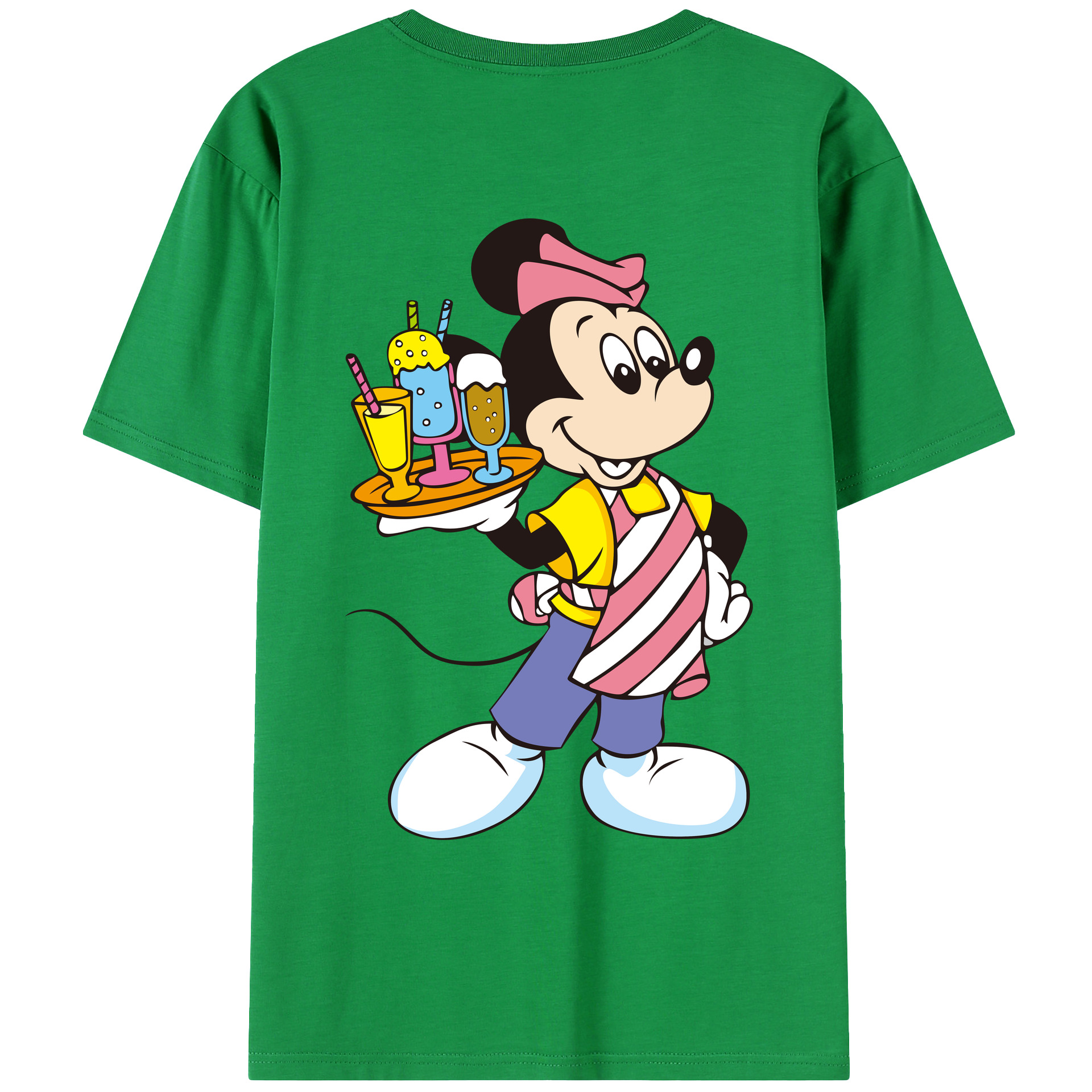 （画像用） ミッキーマウス Mickey Mouse レディース半袖Tシャツ(バックプリント)