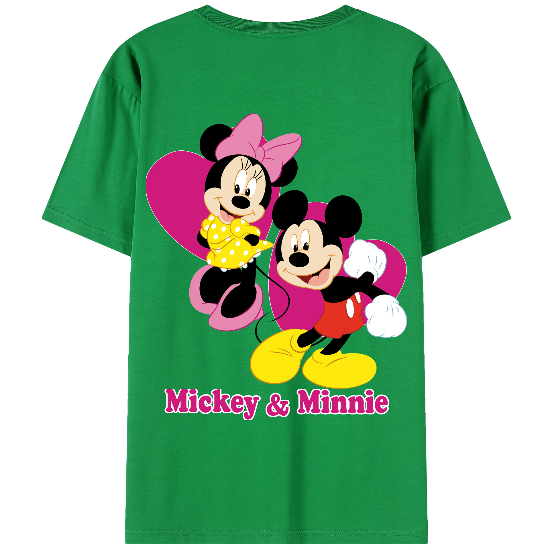 （画像用） ミッキーマウス Mickey Mouse レディース半袖Tシャツ(バックプリント)
