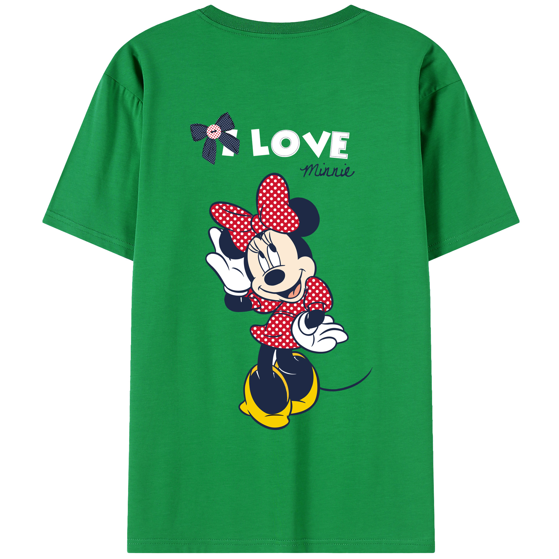 （画像用） ミッキーマウス Mickey Mouse レディース半袖Tシャツ(バックプリント)