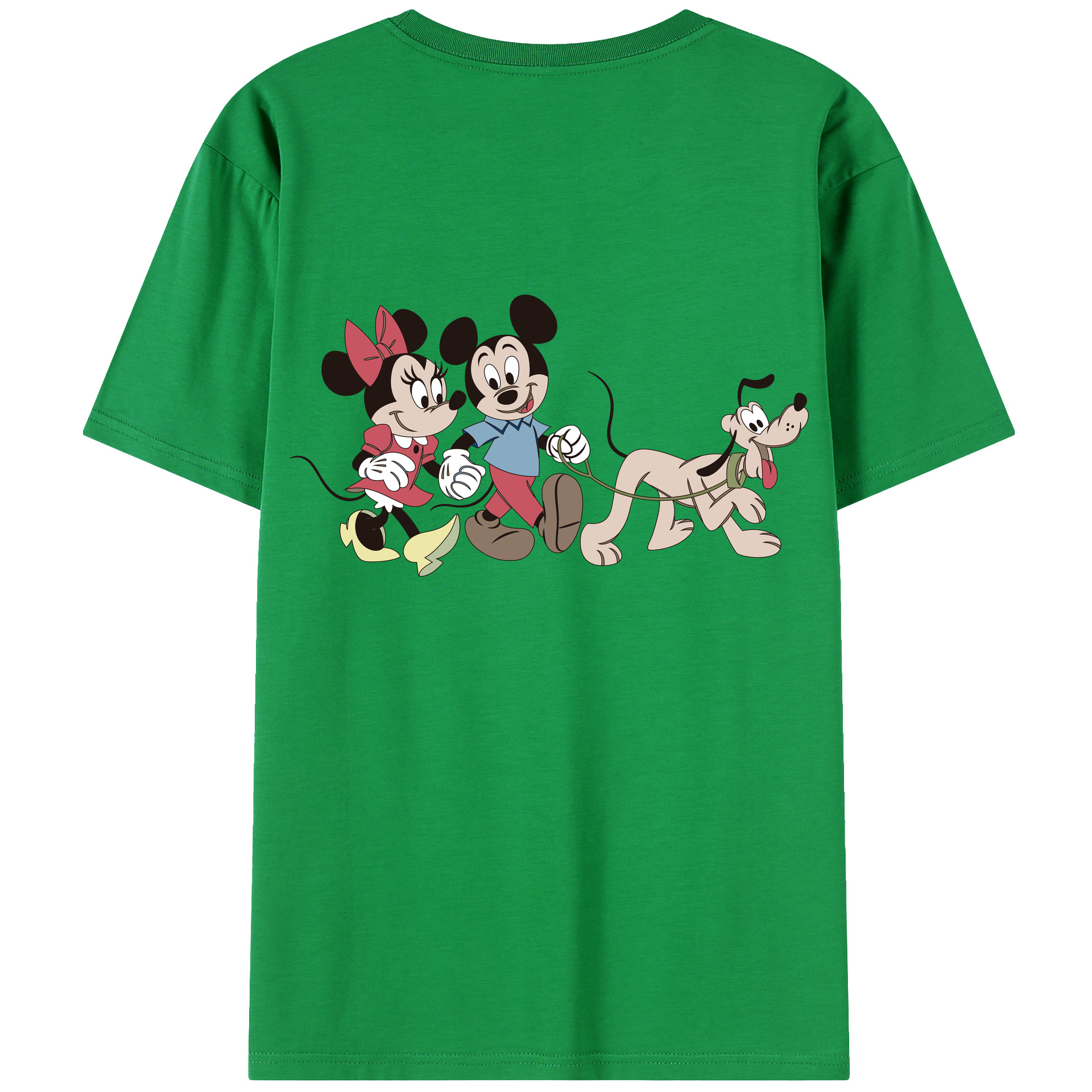 （画像用） ミッキーマウス Mickey Mouse レディース半袖Tシャツ(バックプリント)