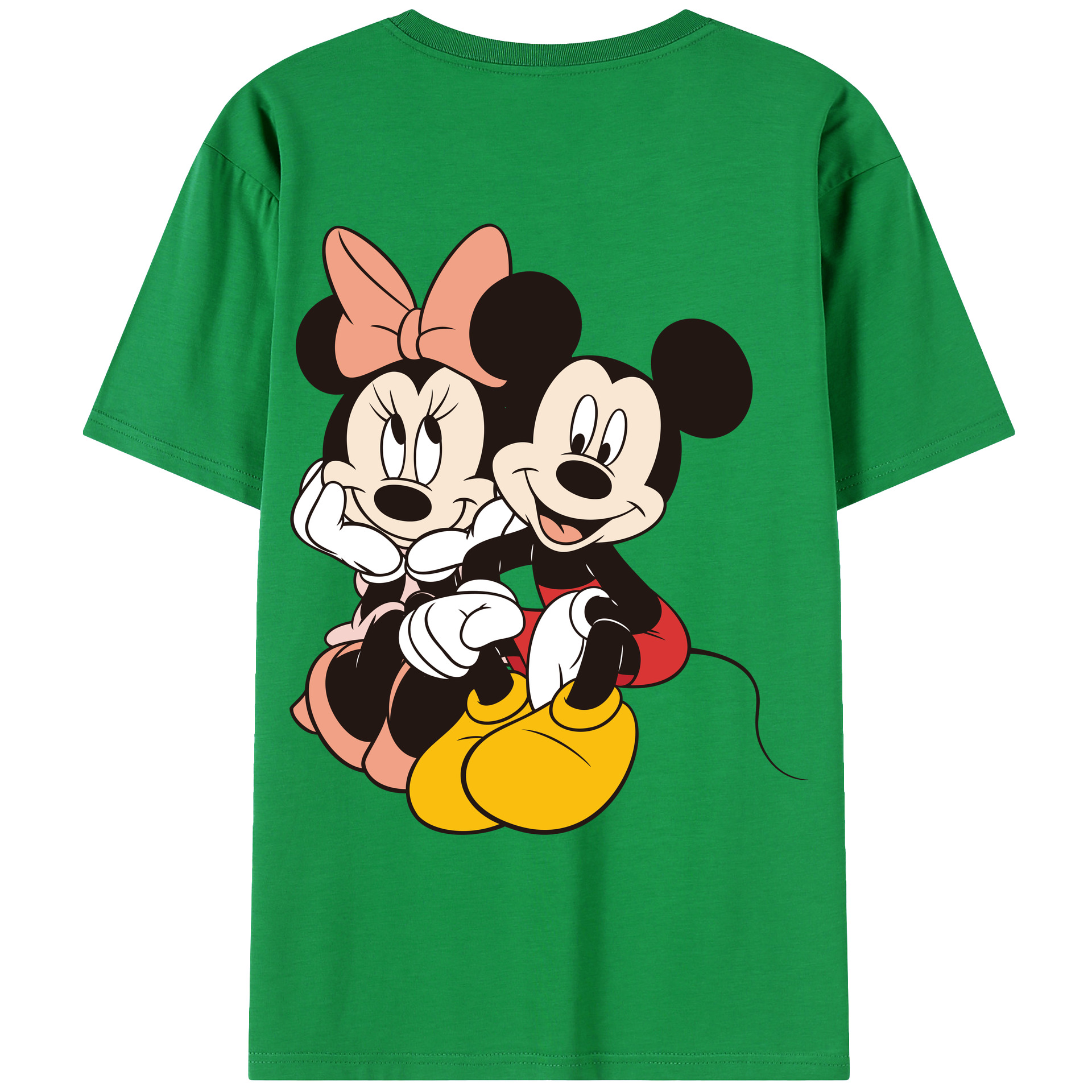 （画像用） ミッキーマウス Mickey Mouse レディース半袖Tシャツ(バックプリント)