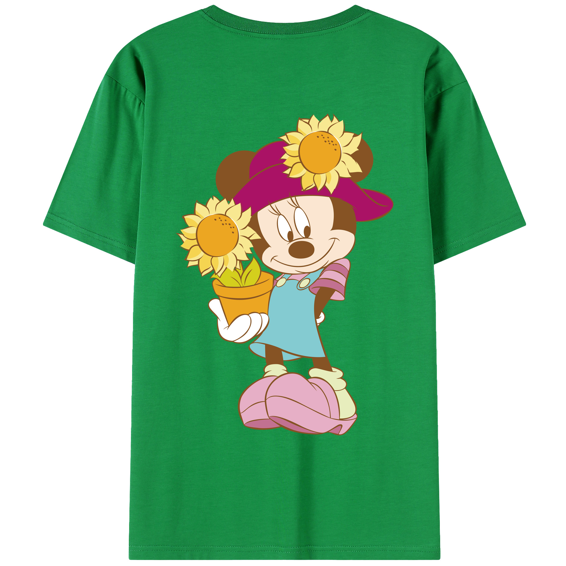 （画像用） ミッキーマウス Mickey Mouse レディース半袖Tシャツ(バックプリント)