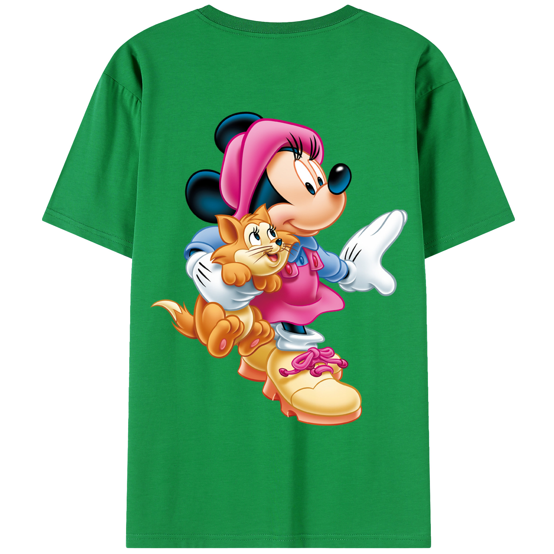 （画像用） ミッキーマウス Mickey Mouse レディース半袖Tシャツ(バックプリント)
