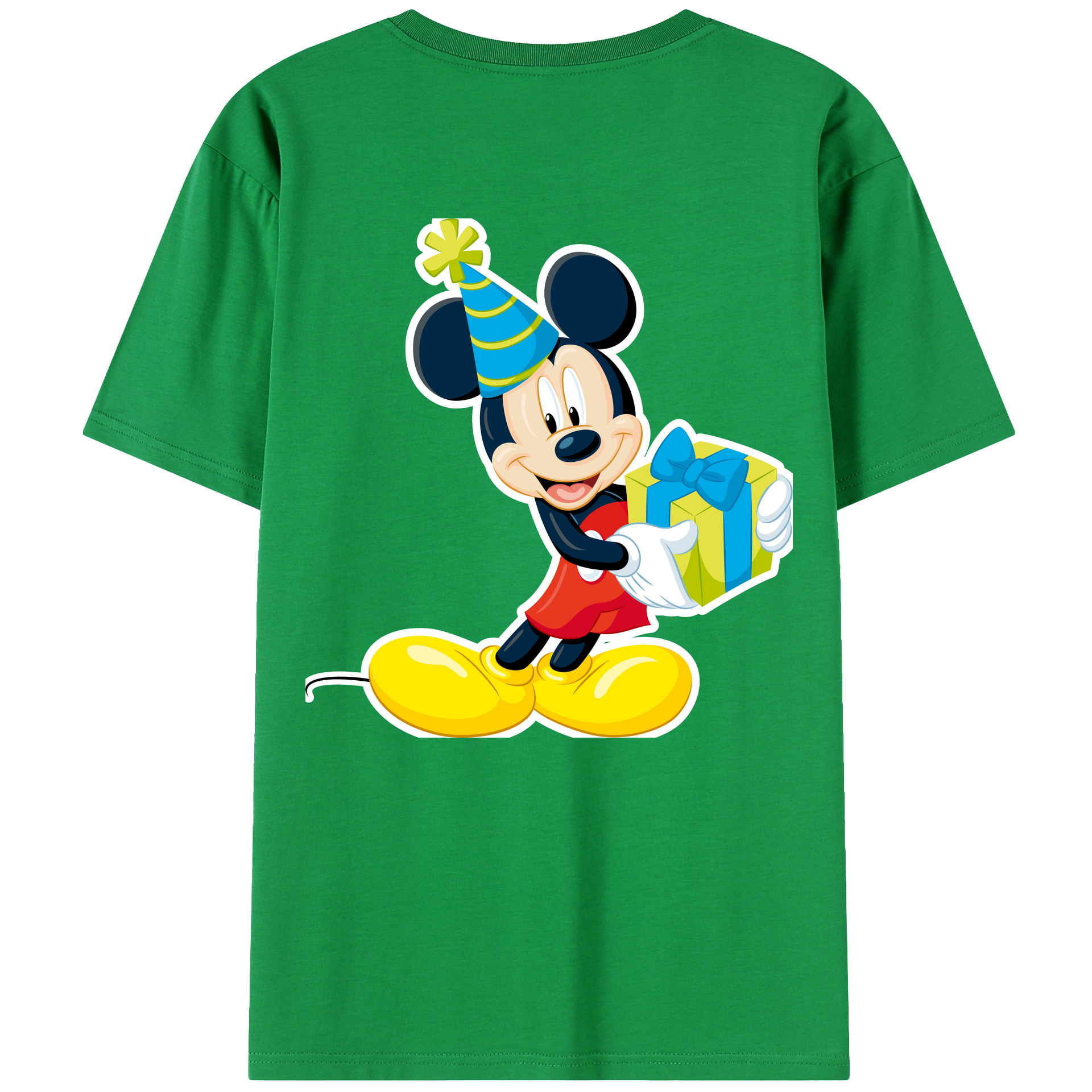 （画像用） ミッキーマウス Mickey Mouse レディース半袖Tシャツ(バックプリント)