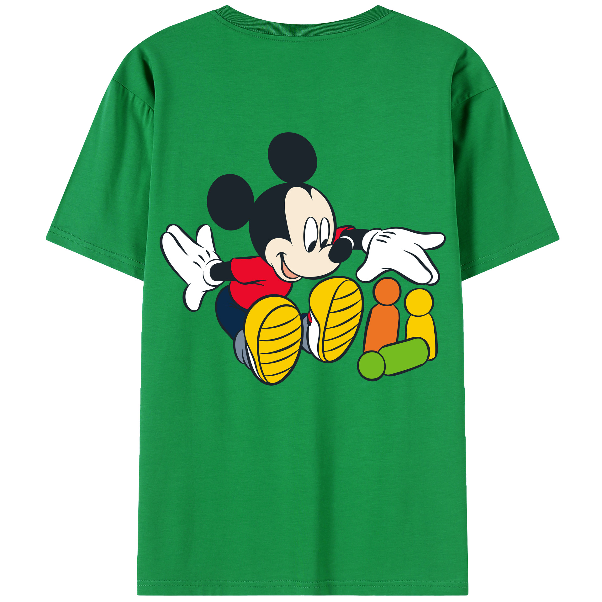（画像用） ミッキーマウス Mickey Mouse レディース半袖Tシャツ(バックプリント)