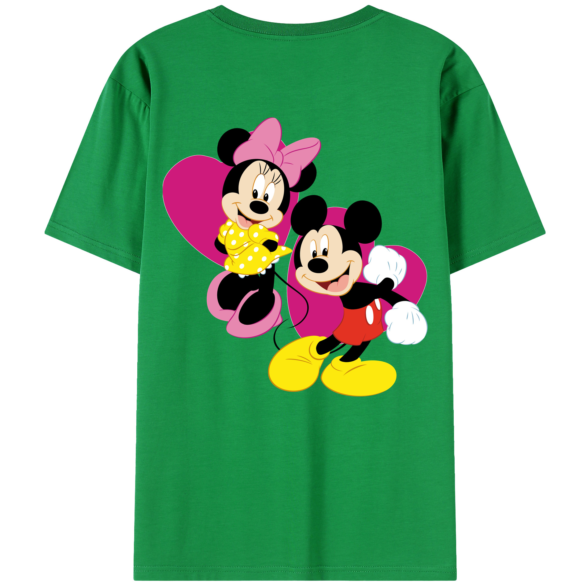 （画像用） ミッキーマウス Mickey Mouse レディース半袖Tシャツ(バックプリント)