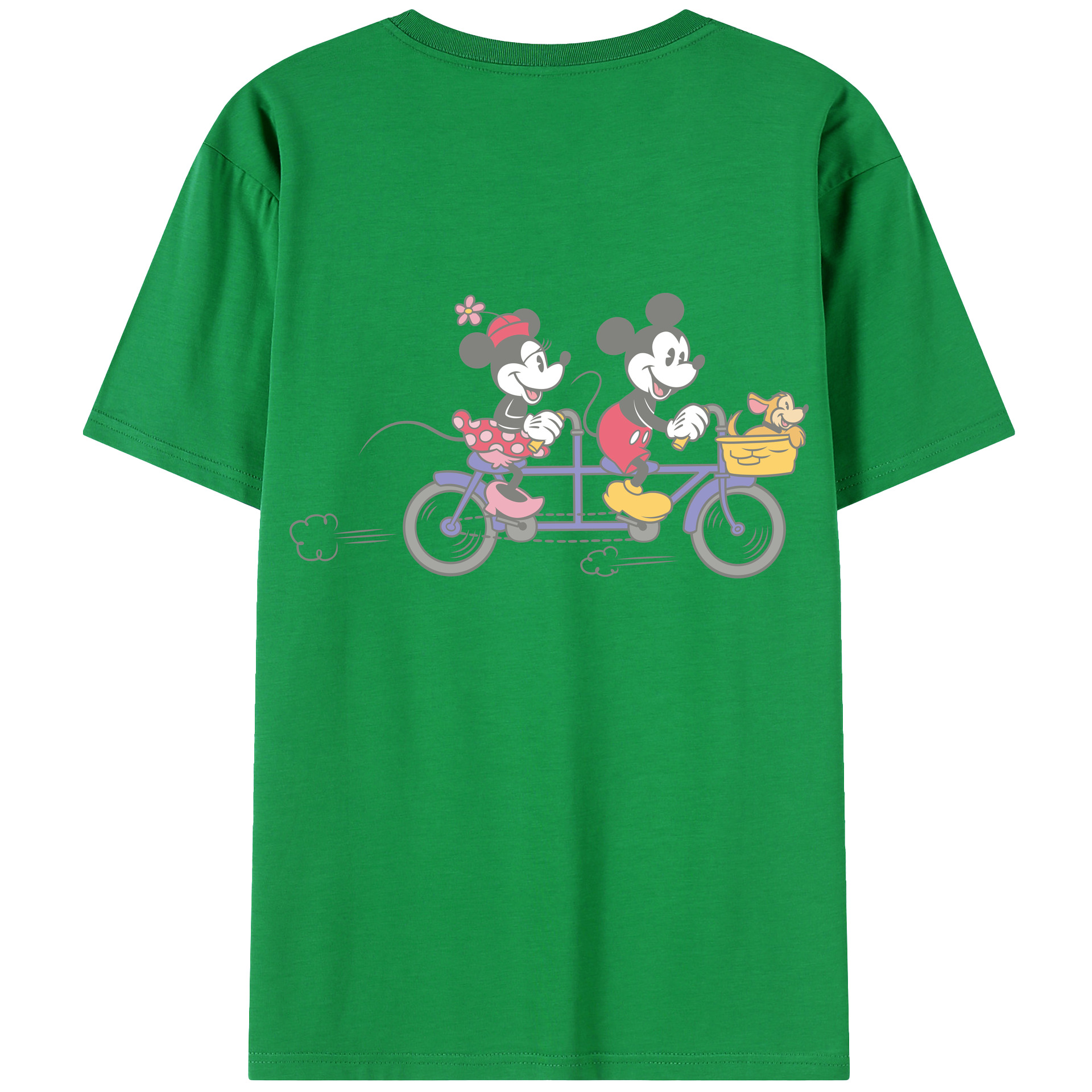 （画像用） ミッキーマウス Mickey Mouse レディース半袖Tシャツ(バックプリント)