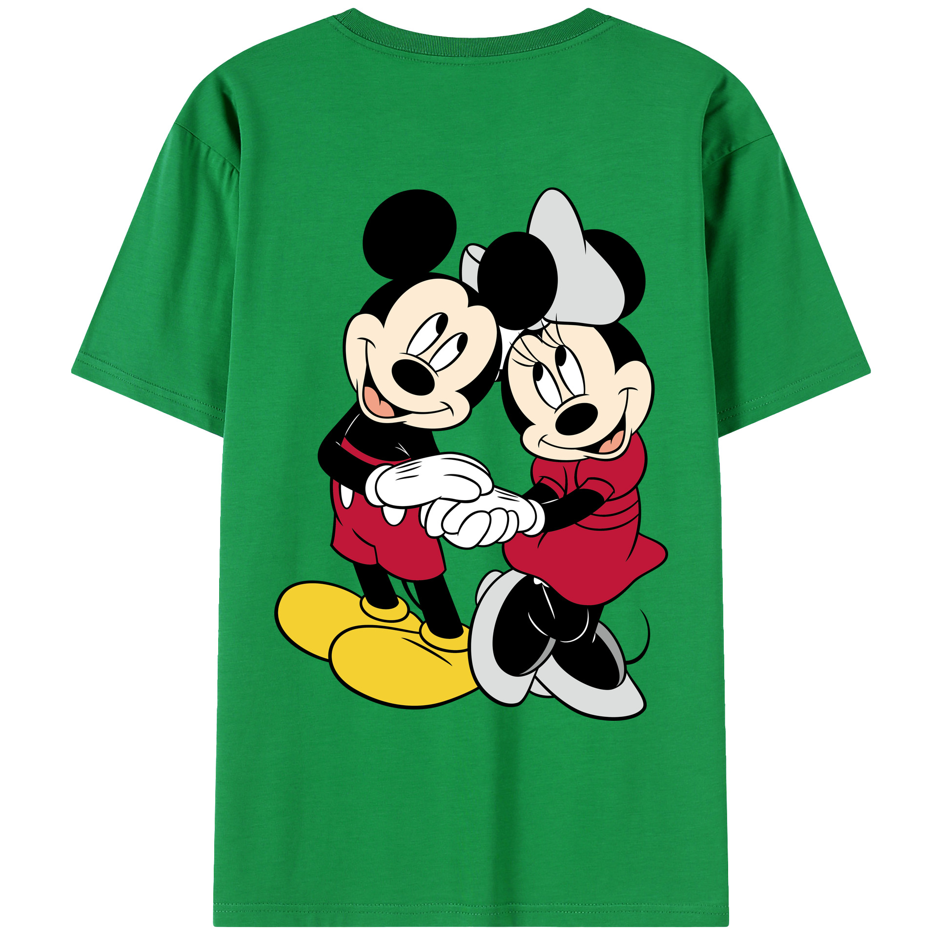 （画像用） ミッキーマウス Mickey Mouse レディース半袖Tシャツ(バックプリント)