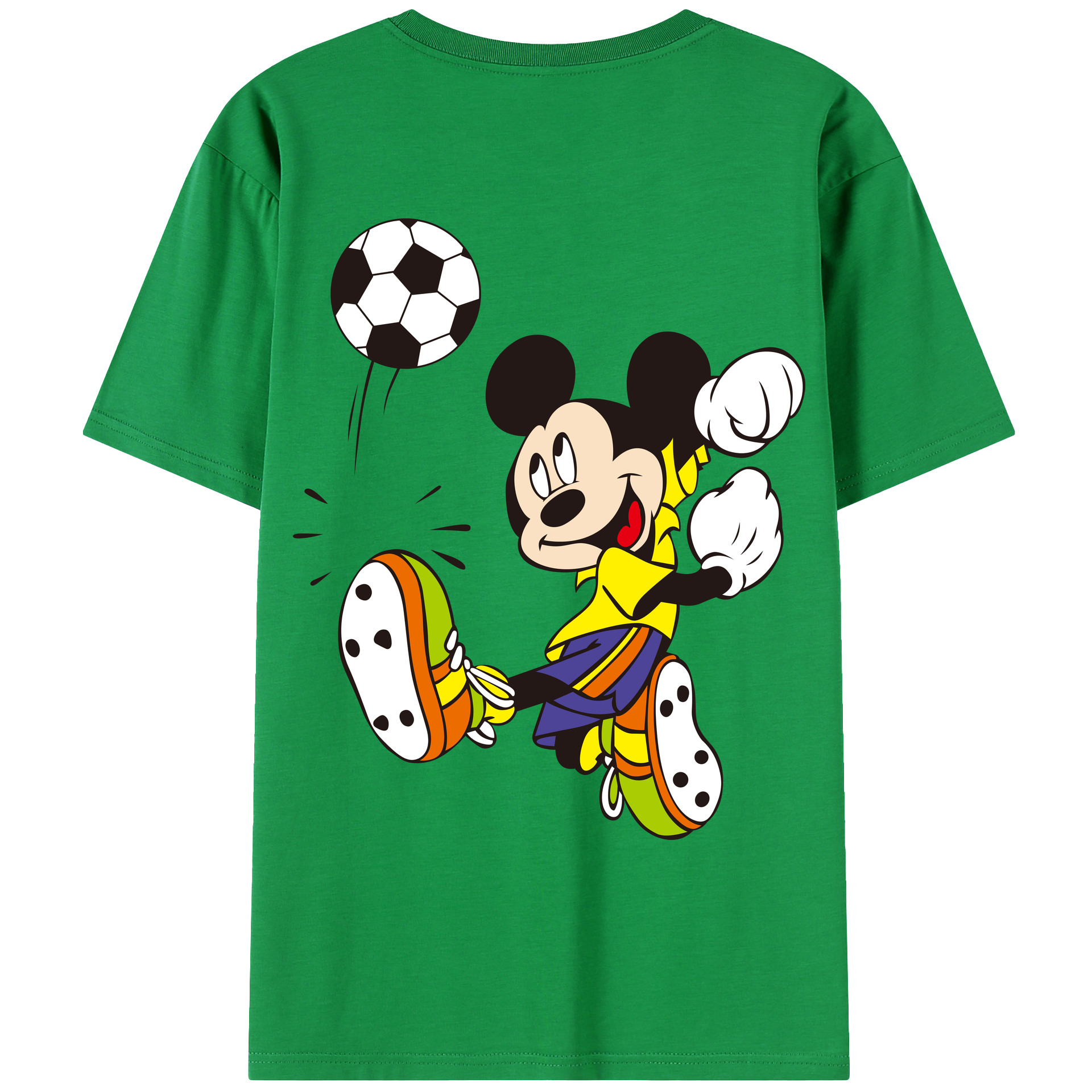 （画像用） ミッキーマウス Mickey Mouse レディース半袖Tシャツ(バックプリント)