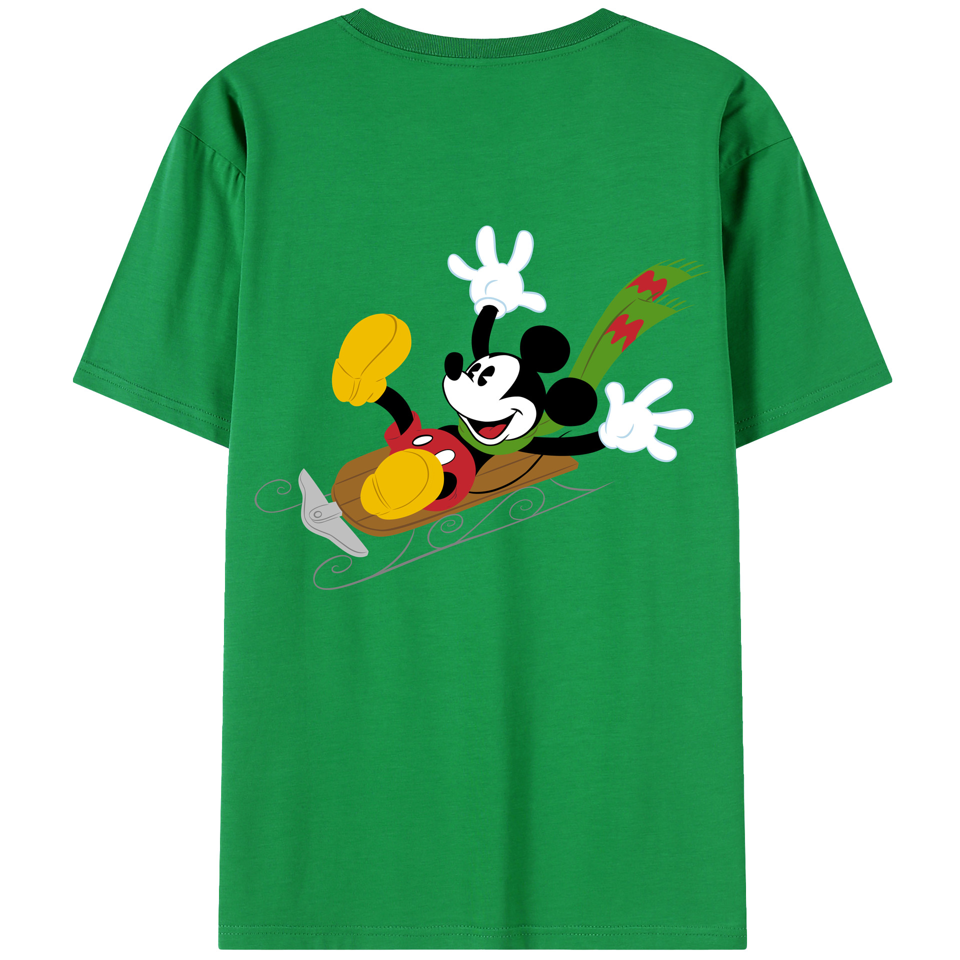 （画像用） ミッキーマウス Mickey Mouse レディース半袖Tシャツ(バックプリント)