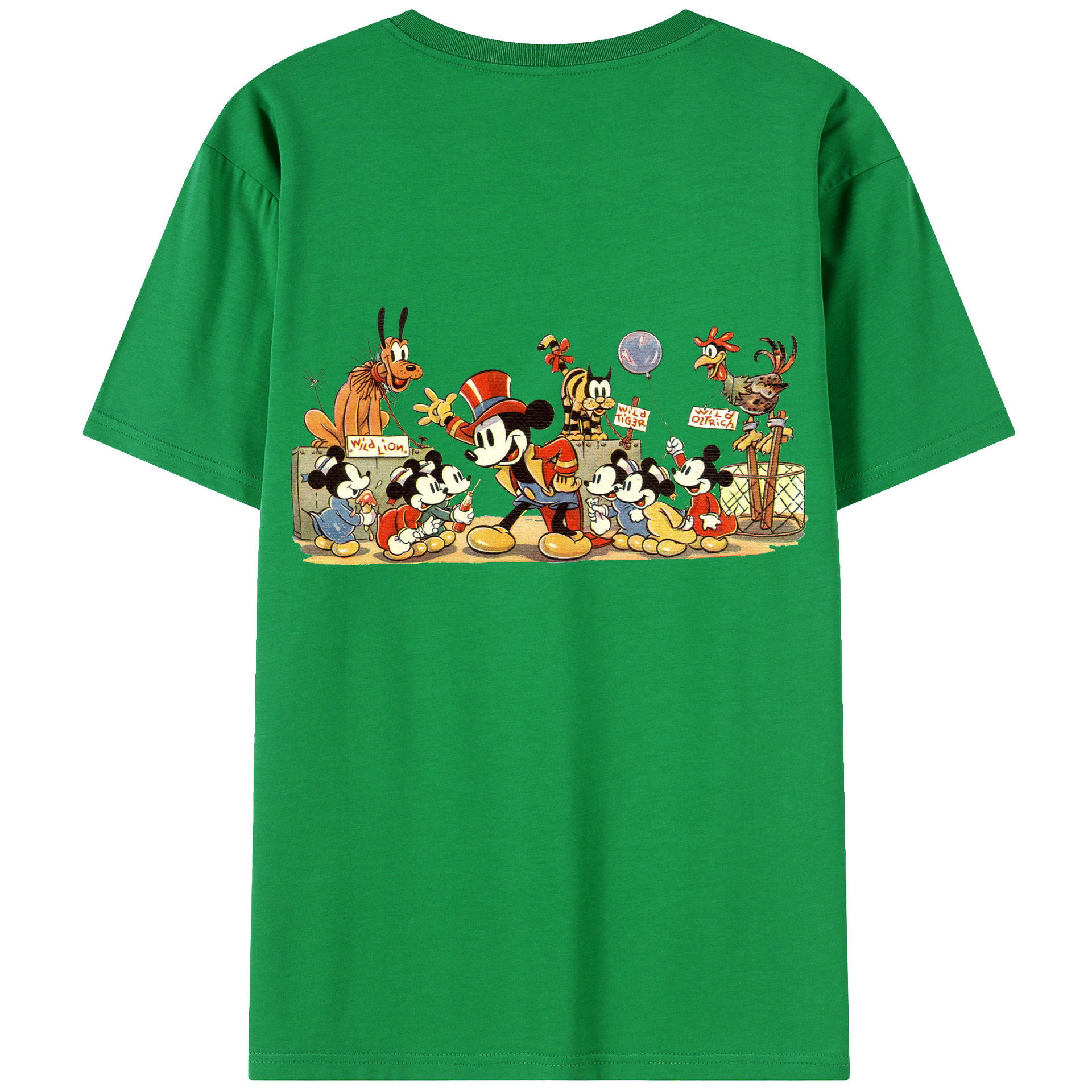 （画像用） ミッキーマウス Mickey Mouse レディース半袖Tシャツ(バックプリント)