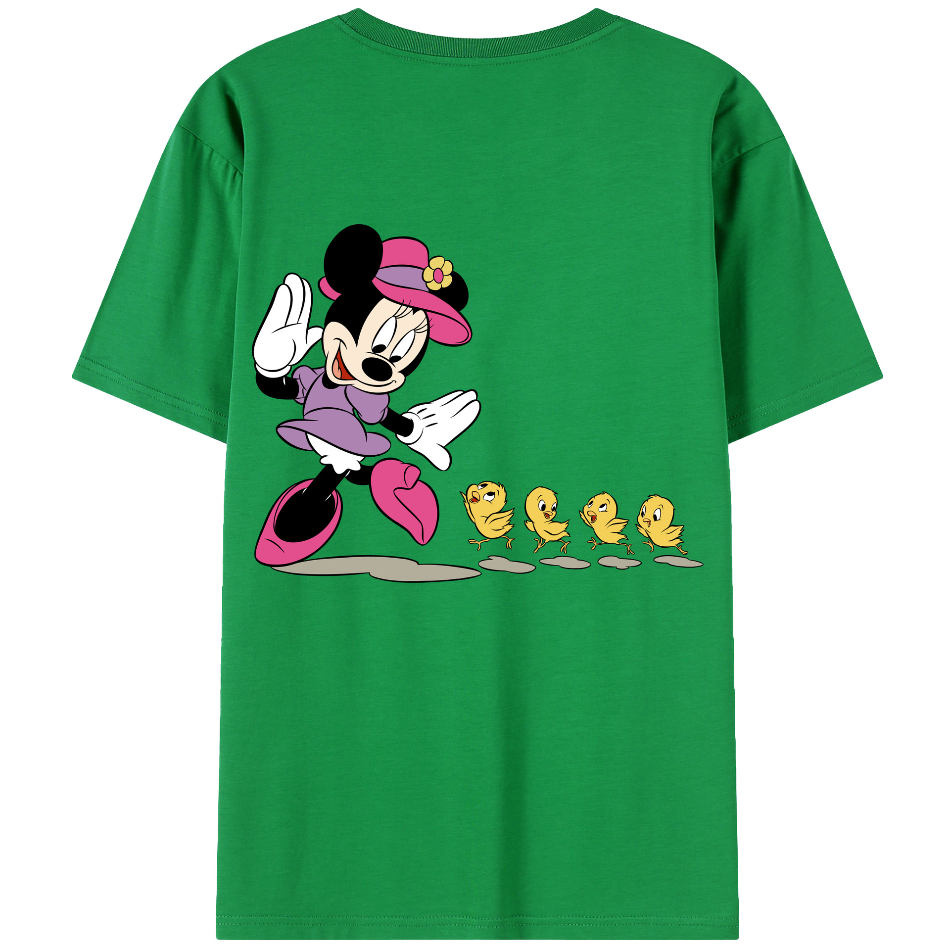 （画像用） ミッキーマウス Mickey Mouse レディース半袖Tシャツ(バックプリント)