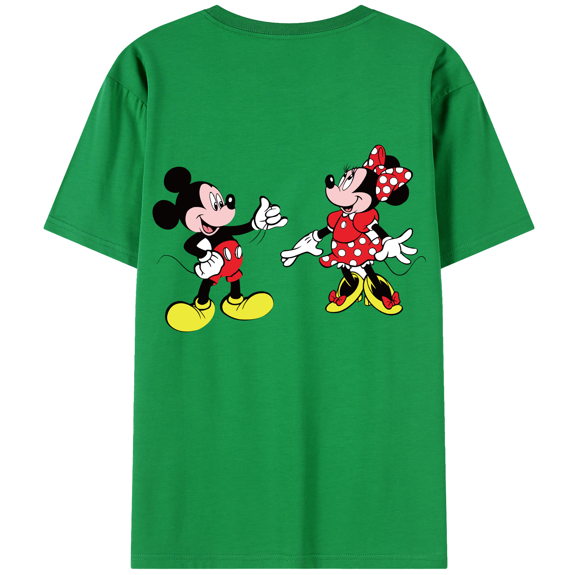 （画像用） ミッキーマウス Mickey Mouse レディース半袖Tシャツ(バックプリント)