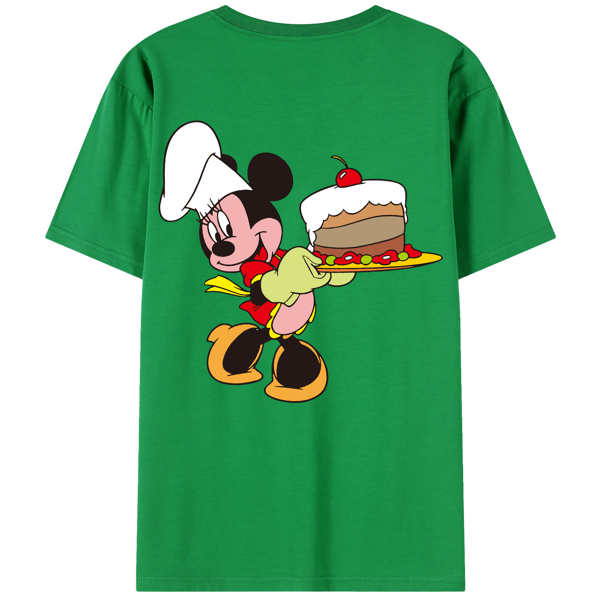 （画像用） ミッキーマウス Mickey Mouse レディース半袖Tシャツ(バックプリント)