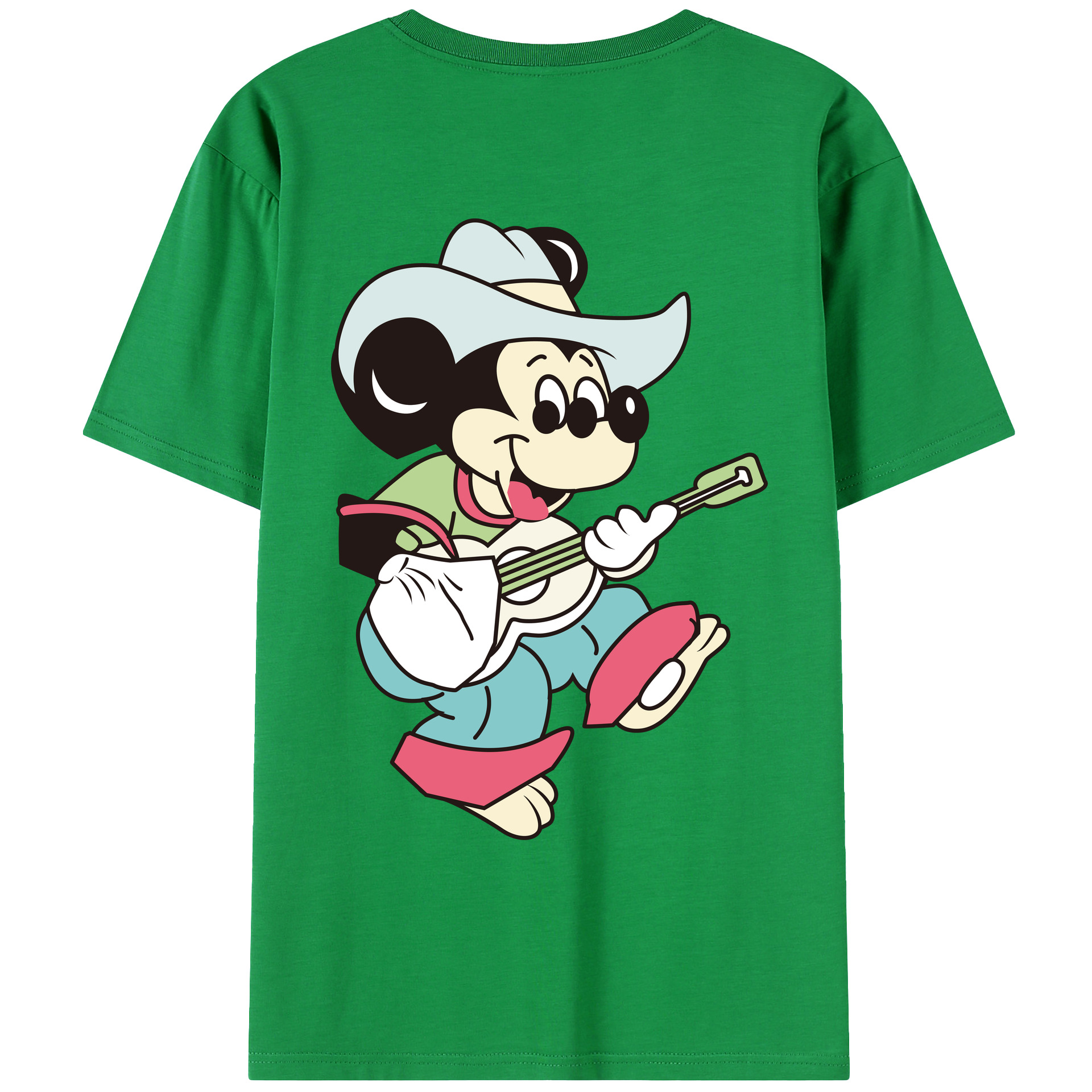 （画像用） ミッキーマウス Mickey Mouse レディース半袖Tシャツ(バックプリント)