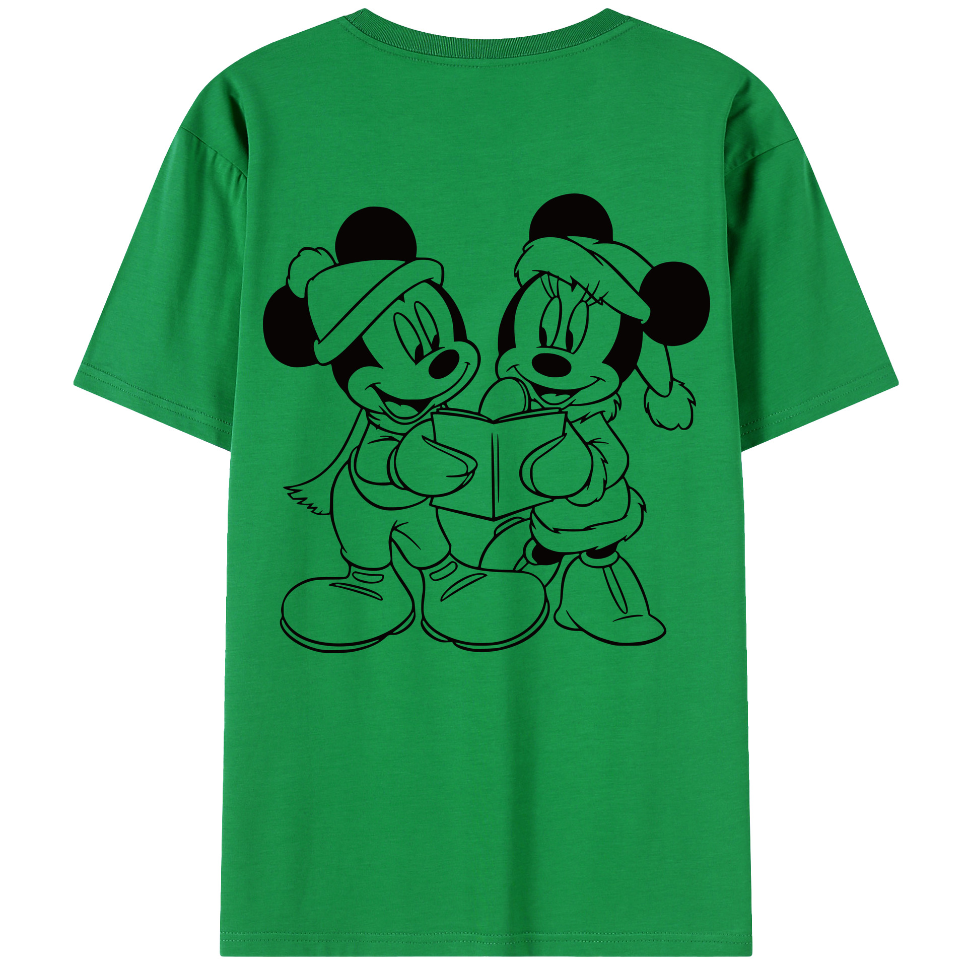 （画像用） ミッキーマウス Mickey Mouse レディース半袖Tシャツ(バックプリント)