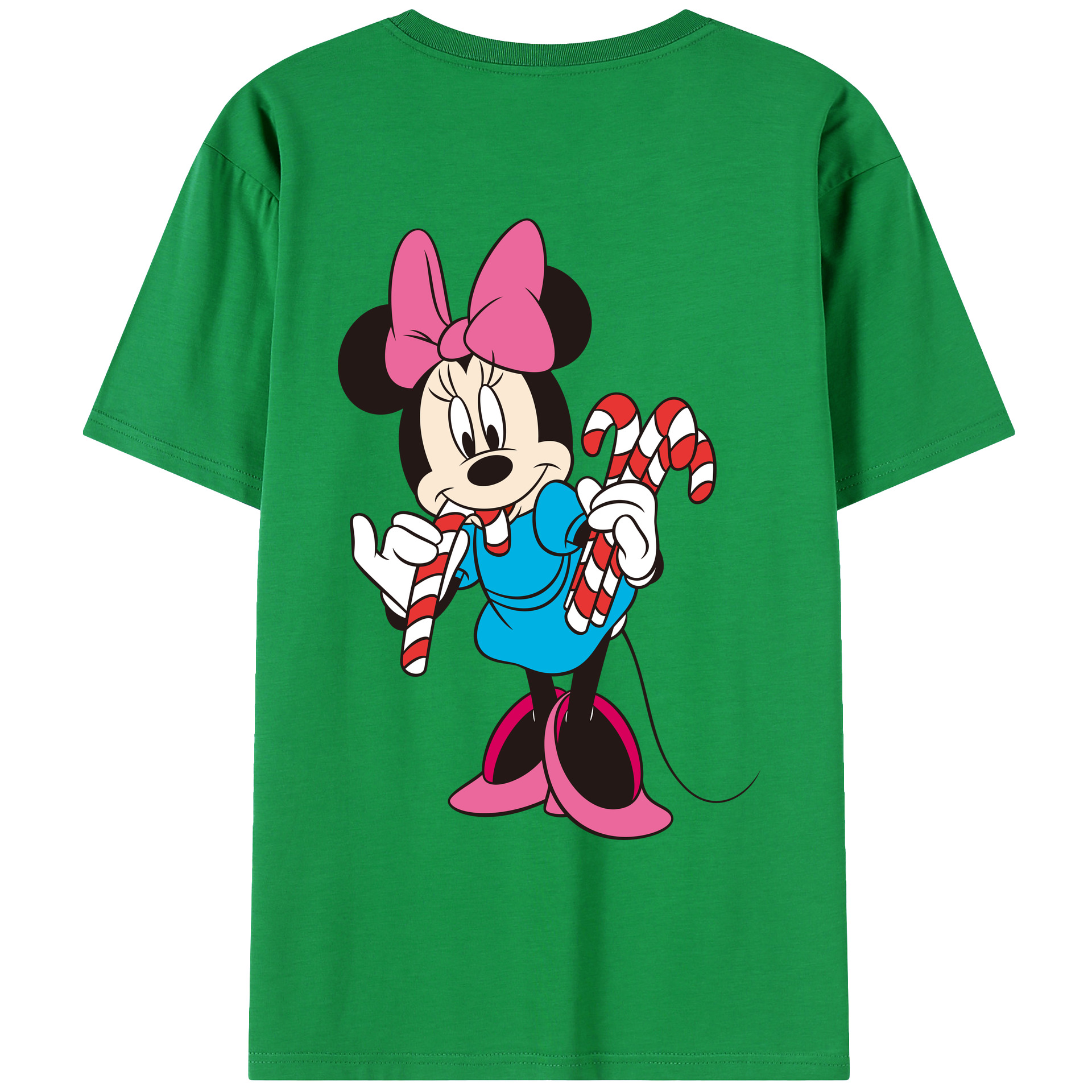 （画像用） ミッキーマウス Mickey Mouse レディース半袖Tシャツ(バックプリント)