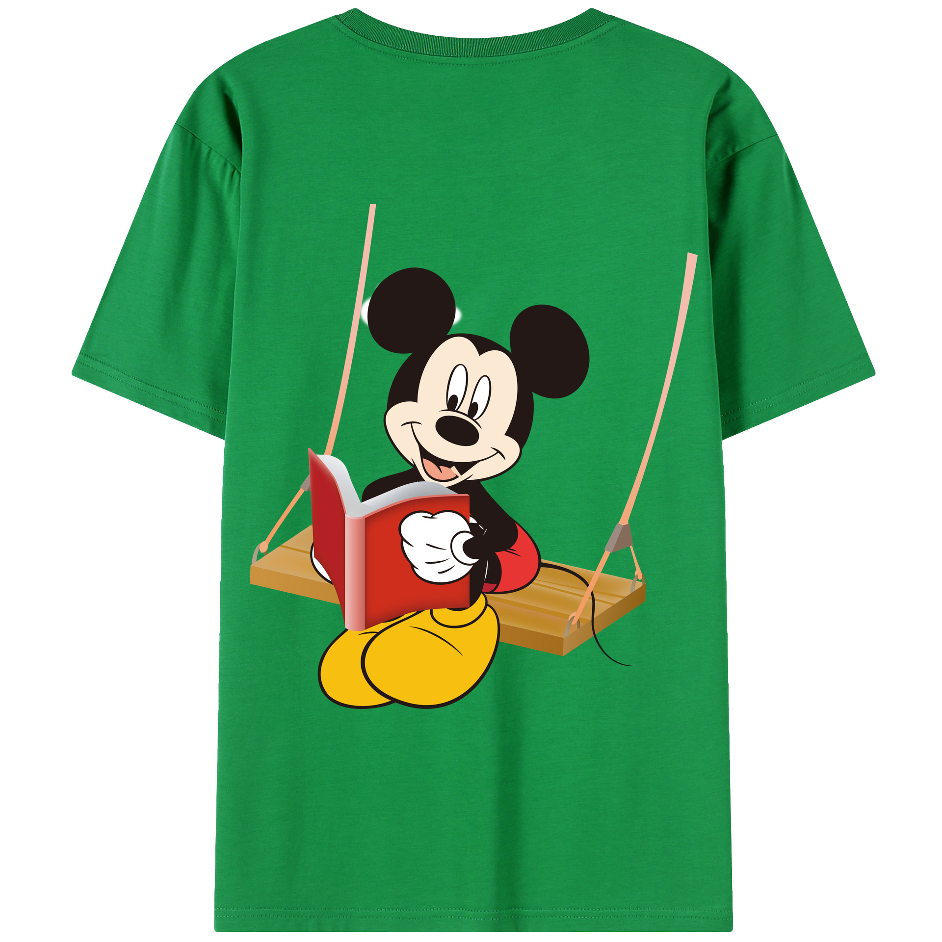 （画像用） ミッキーマウス Mickey Mouse レディース半袖Tシャツ(バックプリント)